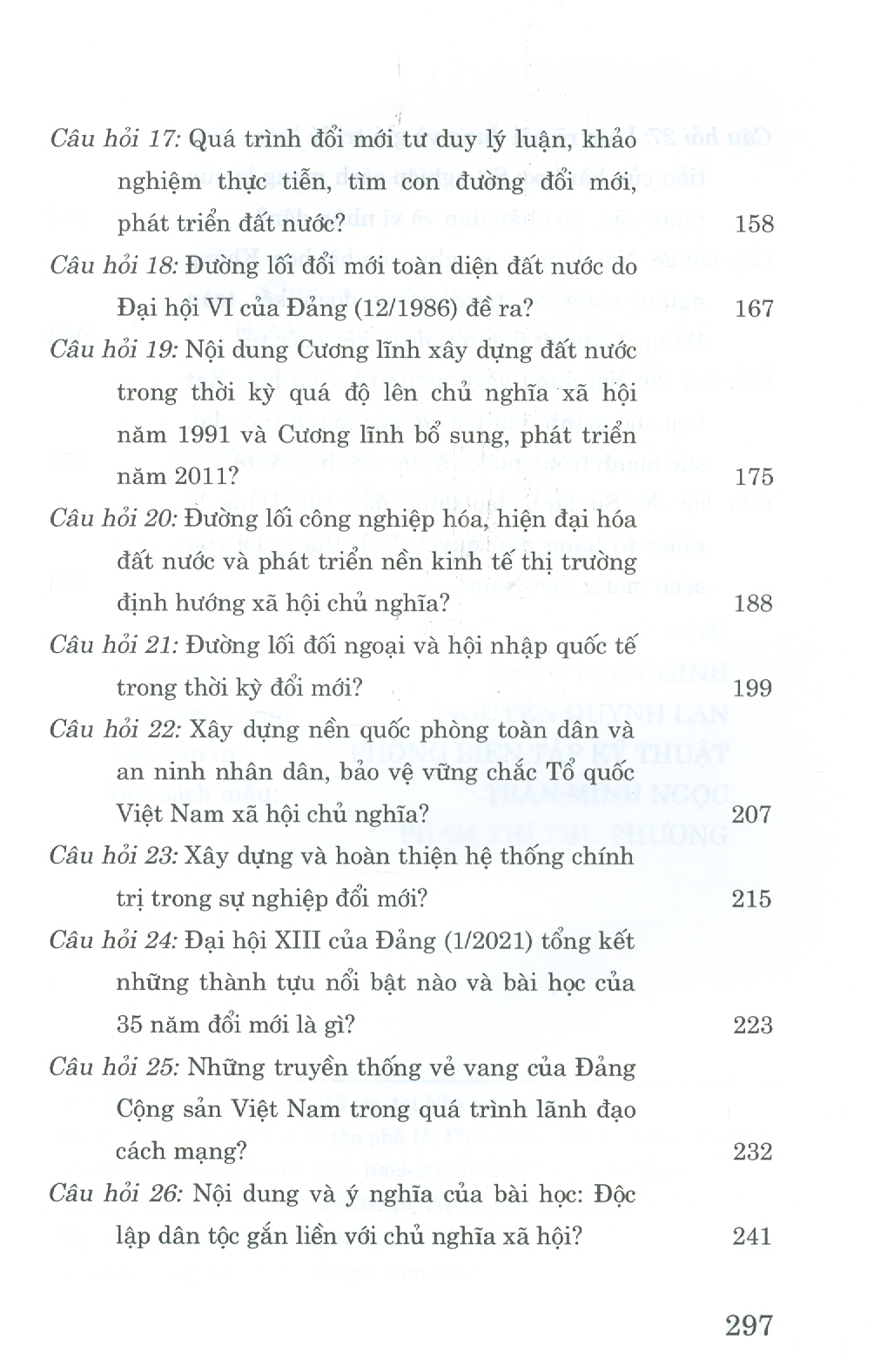 Hỏi - Đáp Môn Lịch Sử Đảng Cộng Sản Việt Nam (Dùng cho bậc đại học hệ chuyên và không chuyên lý luận chính trị) (Tài liệu theo bộ giáo trình mới nhất của Bộ Giáo dục và Đào Tạo)