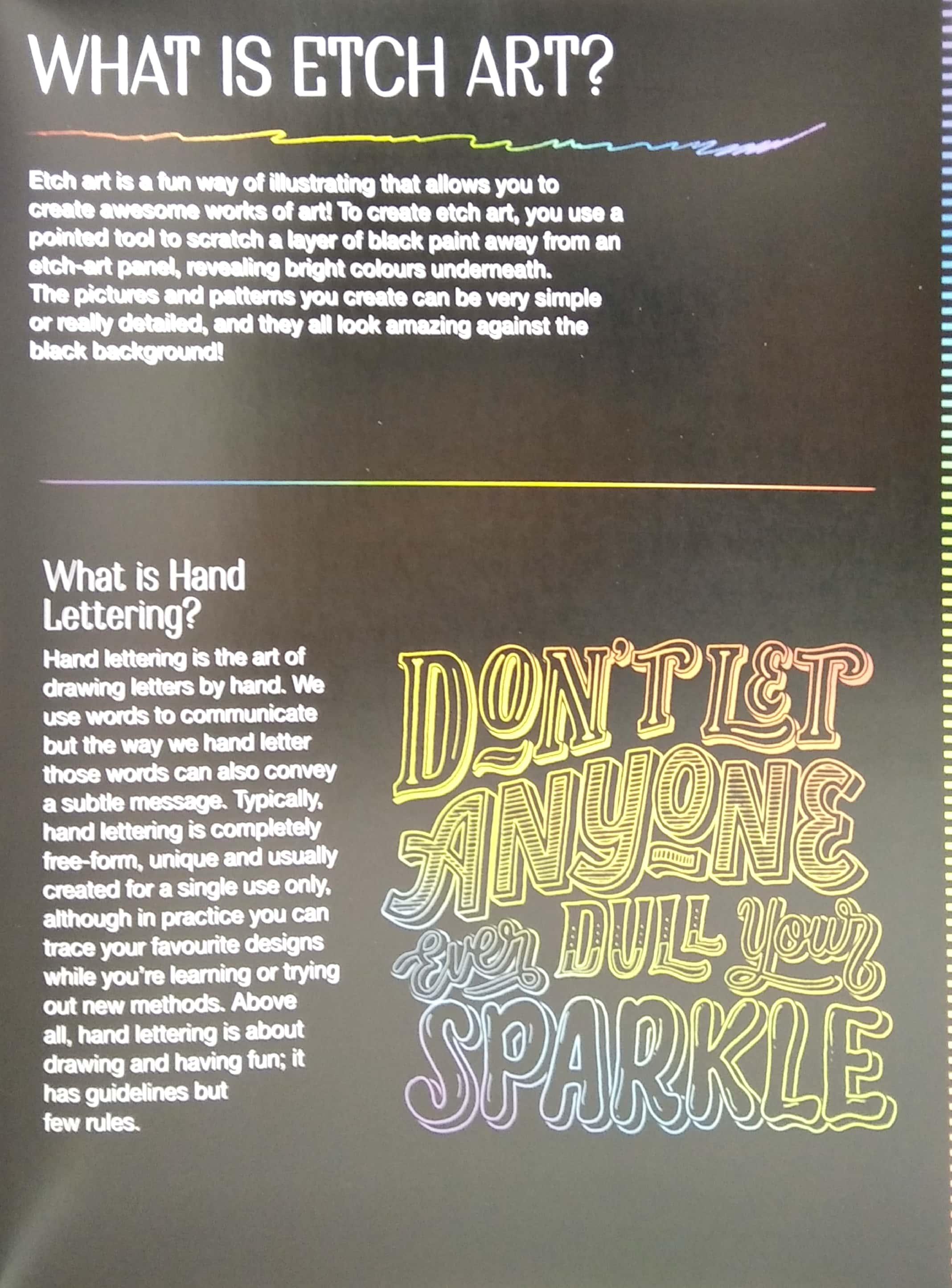 Kaleidoscope Etch Art Creations Hand Lettering