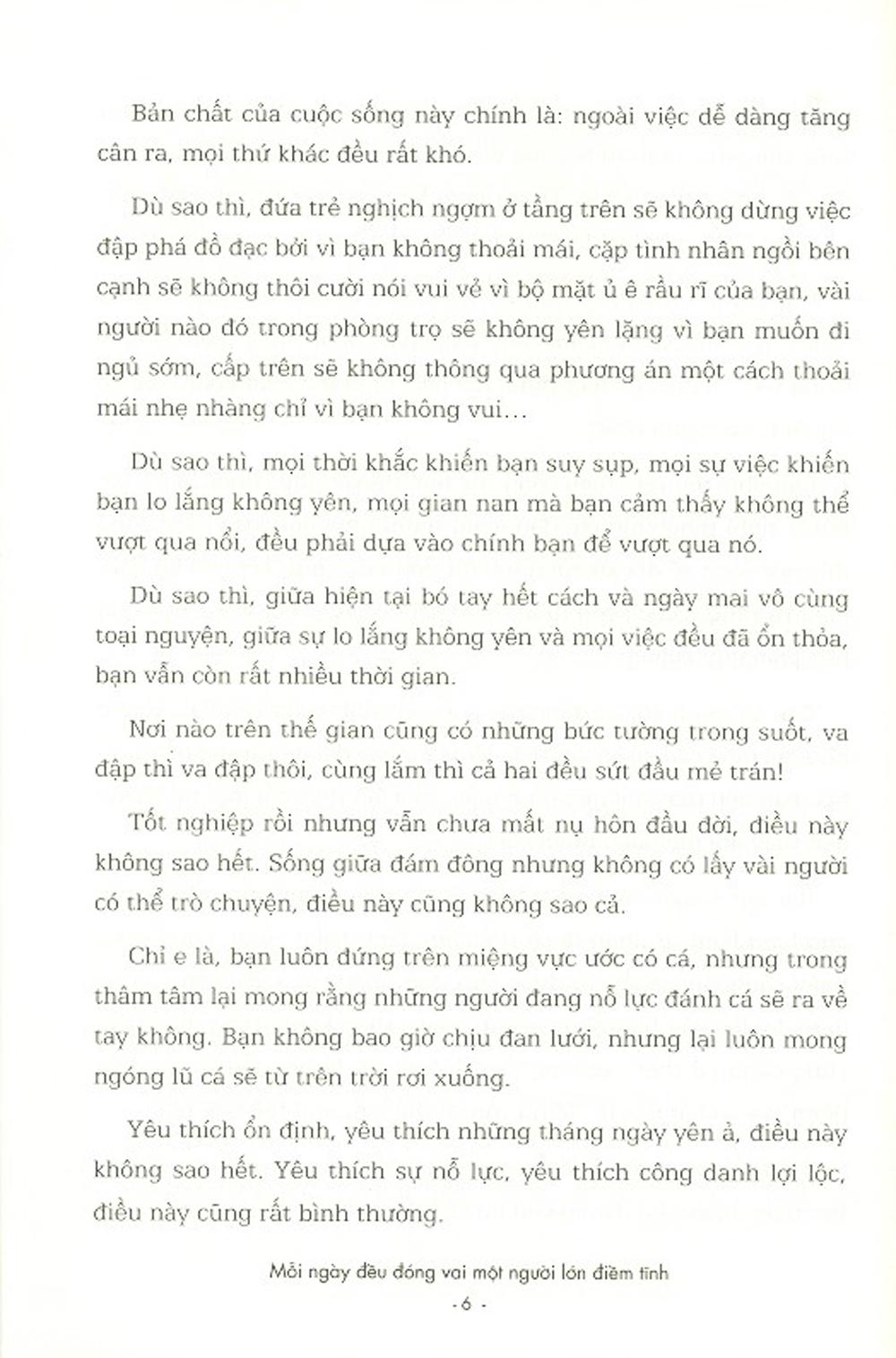 Mỗi Ngày Đều Đóng Vai Một Người Lớn Điềm Tĩnh (Tản Văn)