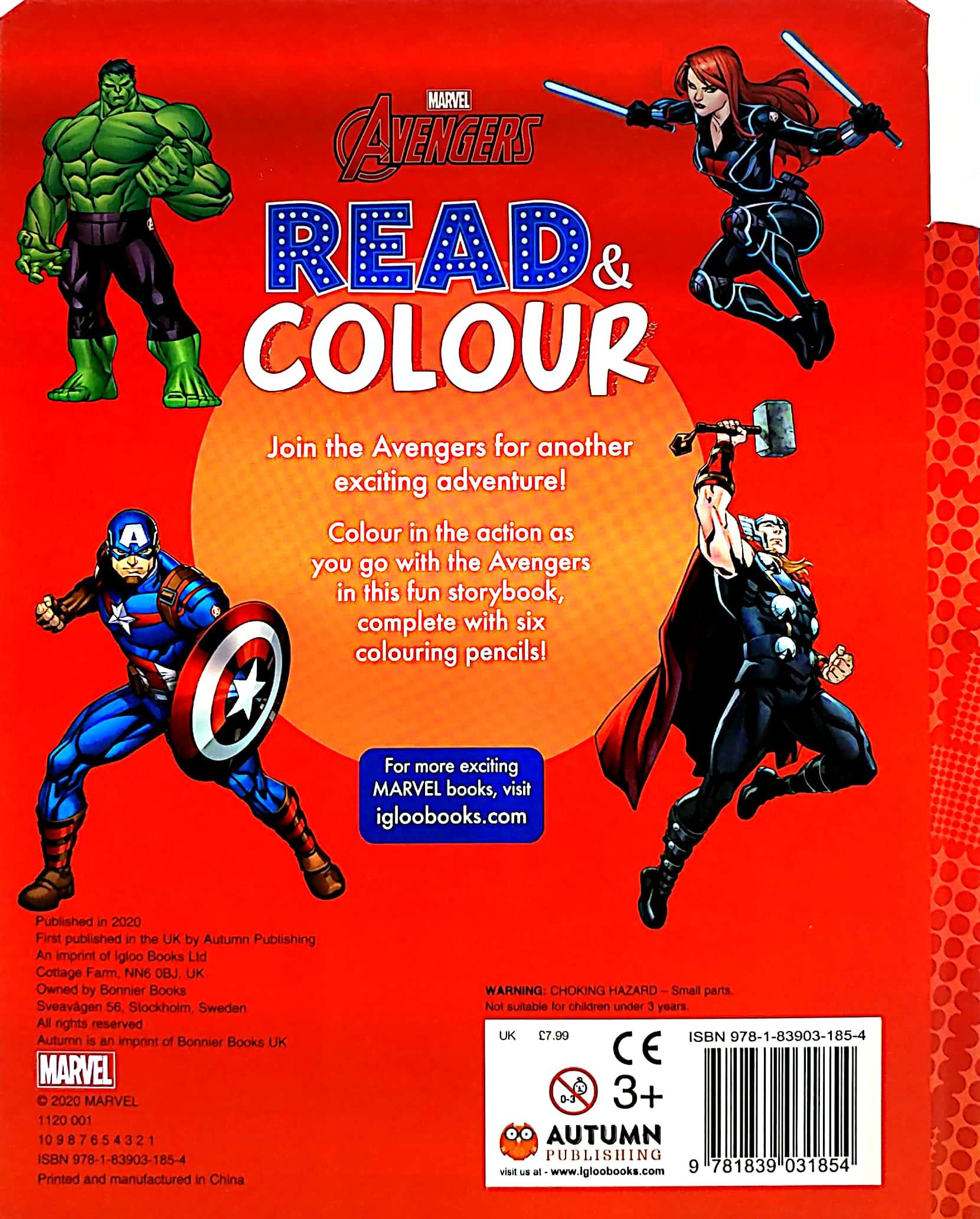 Marvel Avengers Read & Colour