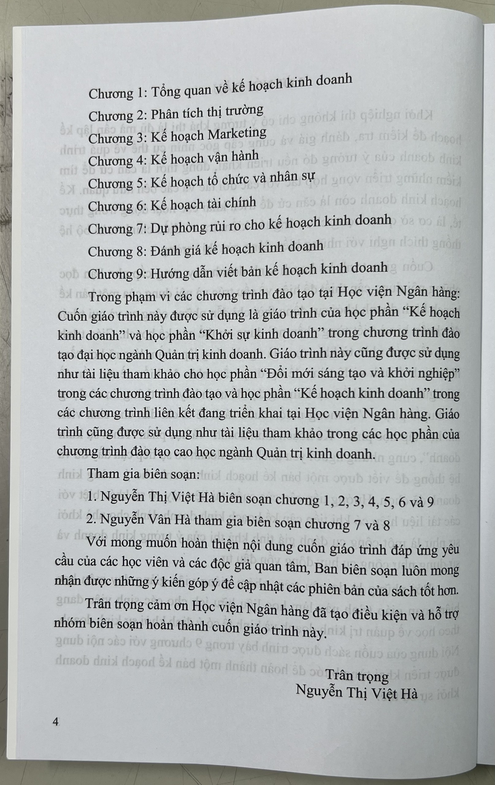 Sách - Giáo Trình Kế Hoạch Kinh Doanh