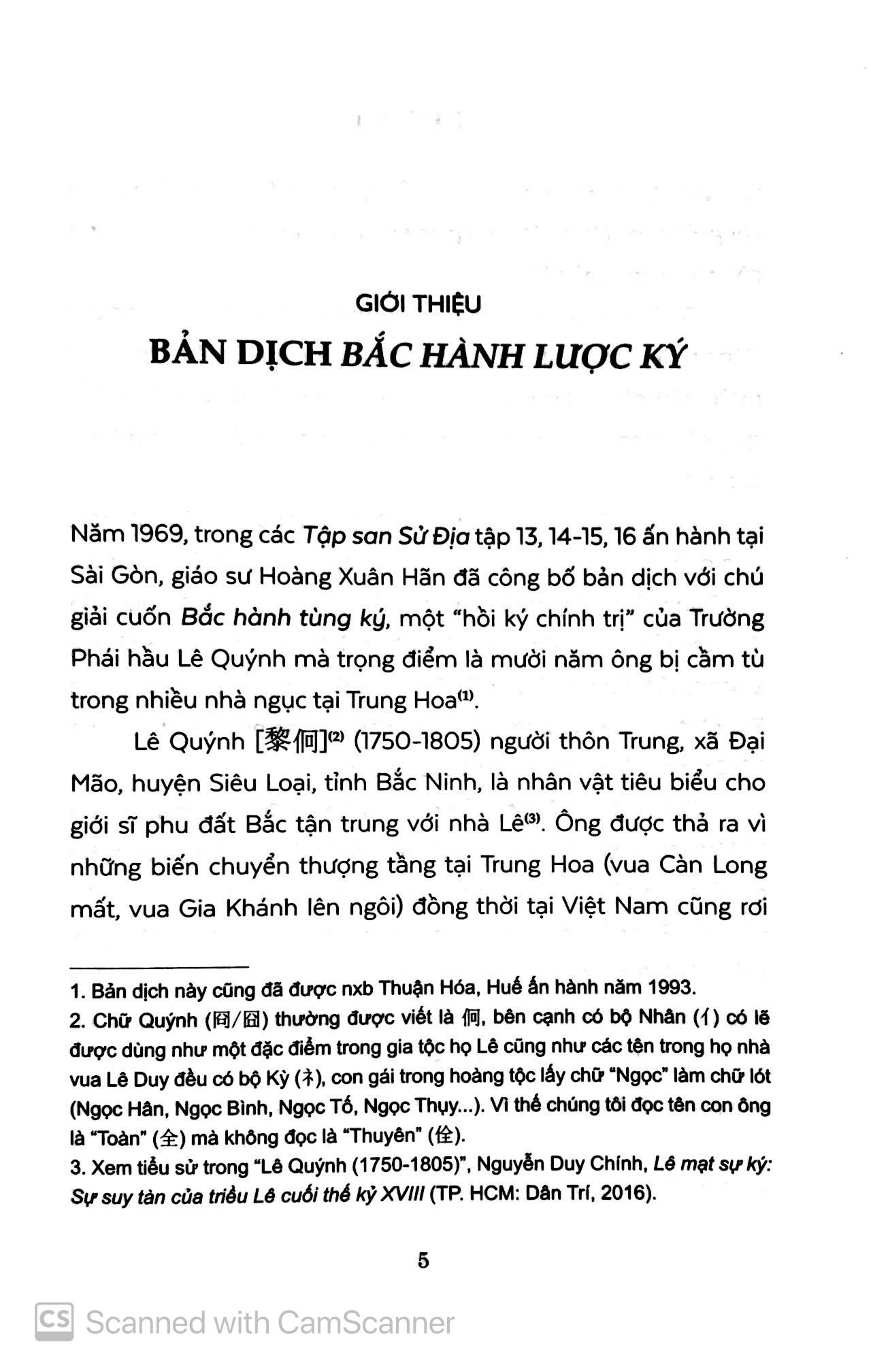 Bắc Hành Lược Ký