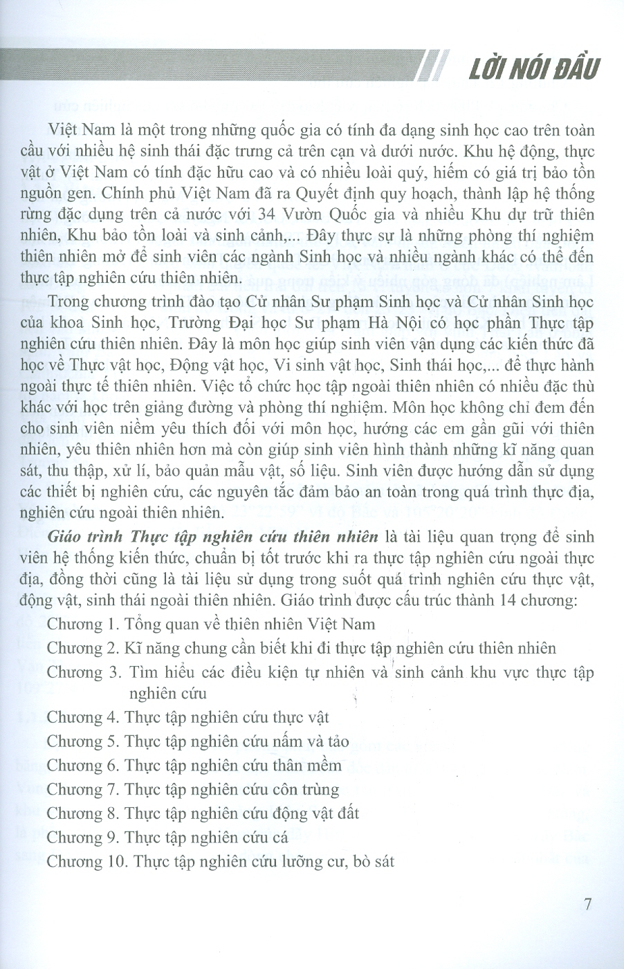 Sách - Giáo trình Thực tập nghiên cứu thiên nhiên