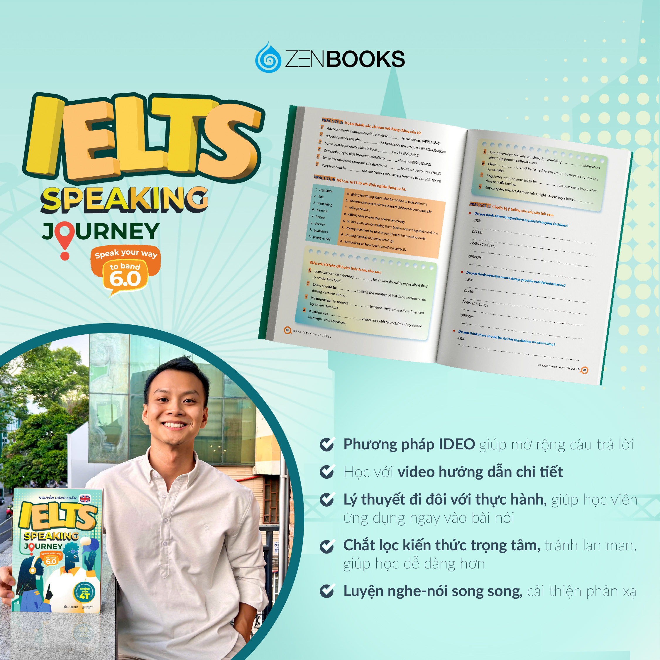 Sách - IELTS Speaking Journey: Lộ trình tự học IELTS Speaking từ cơ bản đến band 6.0 - Nguyễn Cảnh Luân