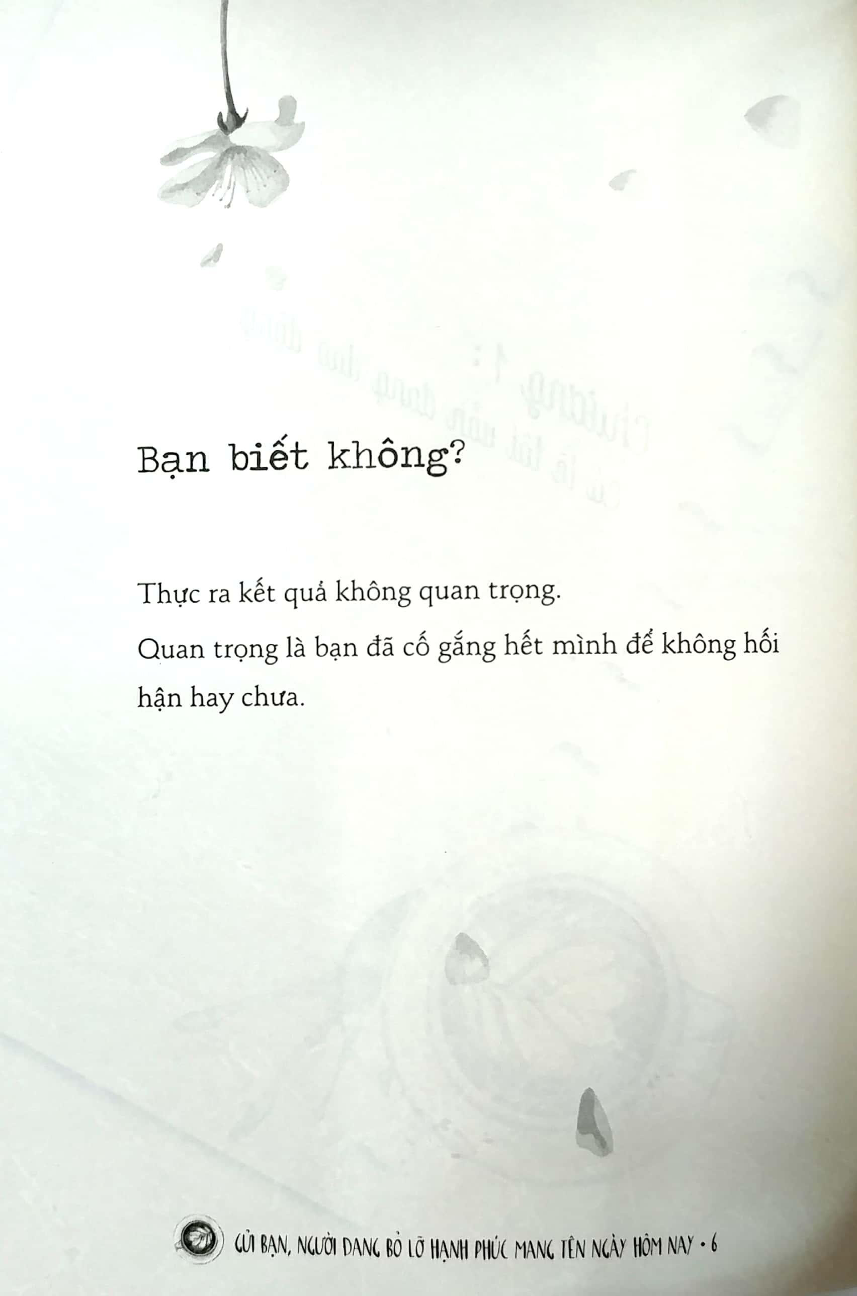 Gửi Bạn, Người Đang Bỏ Lỡ Hạnh Phúc Mang Tên Ngày Hôm Nay