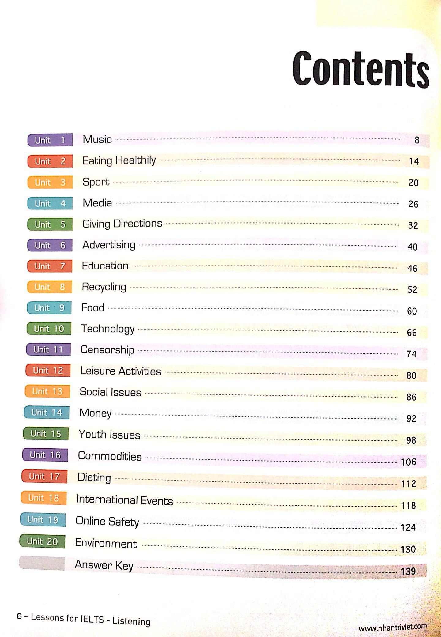 Lessons For IELTS - Listening (Tái Bản 2018)