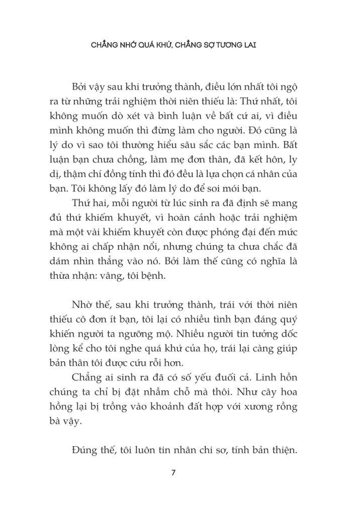 Chẳng Nhớ Quá Khứ, Chẳng Sợ Tương Lai