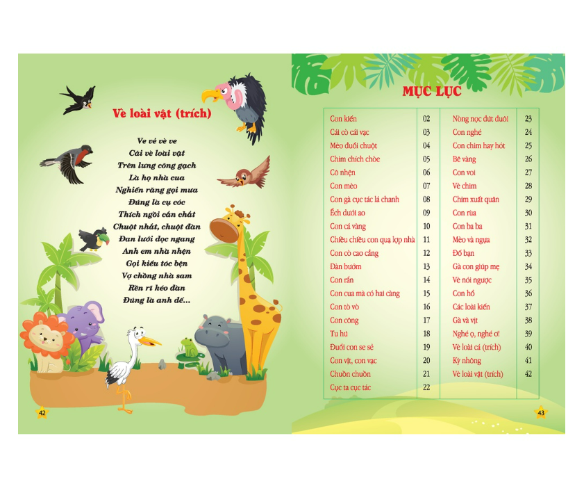 Sách - Combo 2c - Đồng dao cho bé - Động vật đáng yêu & Các trò chơi dân gian