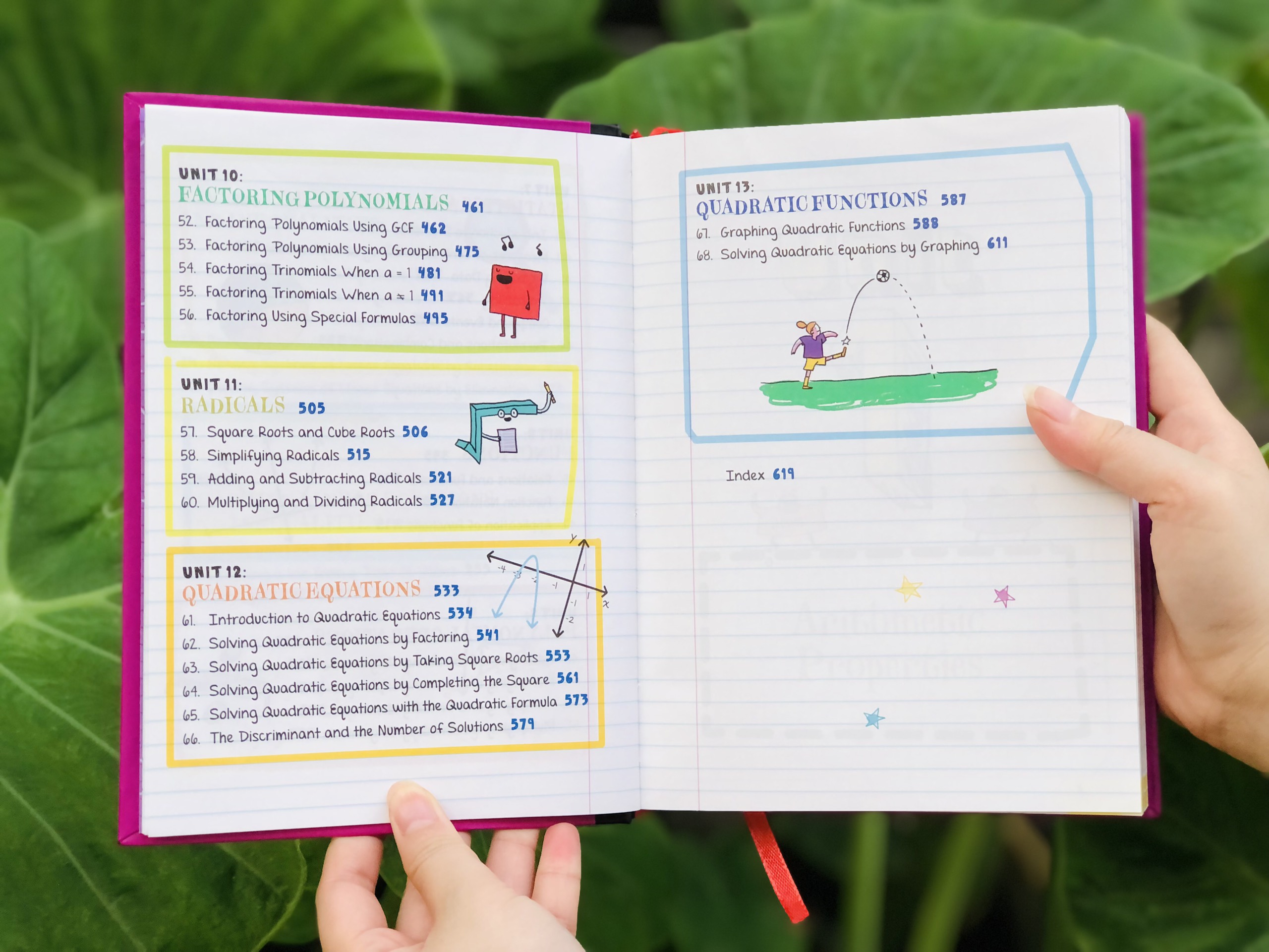 Sách Everything You Need To Ace Pre-algebra & Algebra Big Fat Notebooks ( Sổ Tay Đại Số Bản Tiếng Anh ) - Tổng Hợp Kiến Thức Toán Học Đại Số Cho Học Sinh Lớp 8 Đến Lớp 12 - Á Châu Books, Bìa Cứng, In Màu