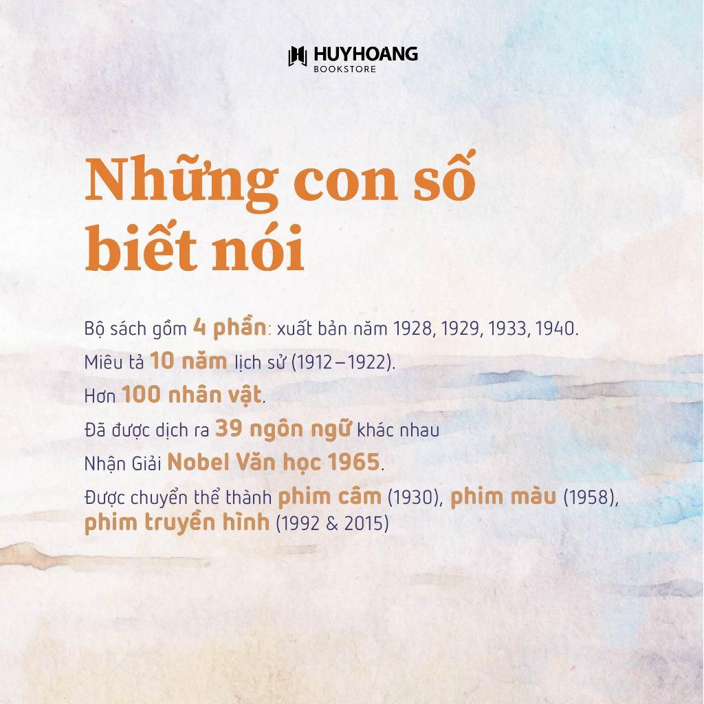 Sách - Sông đông êm đềm, boxset 2 tập, tiểu thuyết sử thi Nga, tiểu thuyết văn học - Huy Hoàng