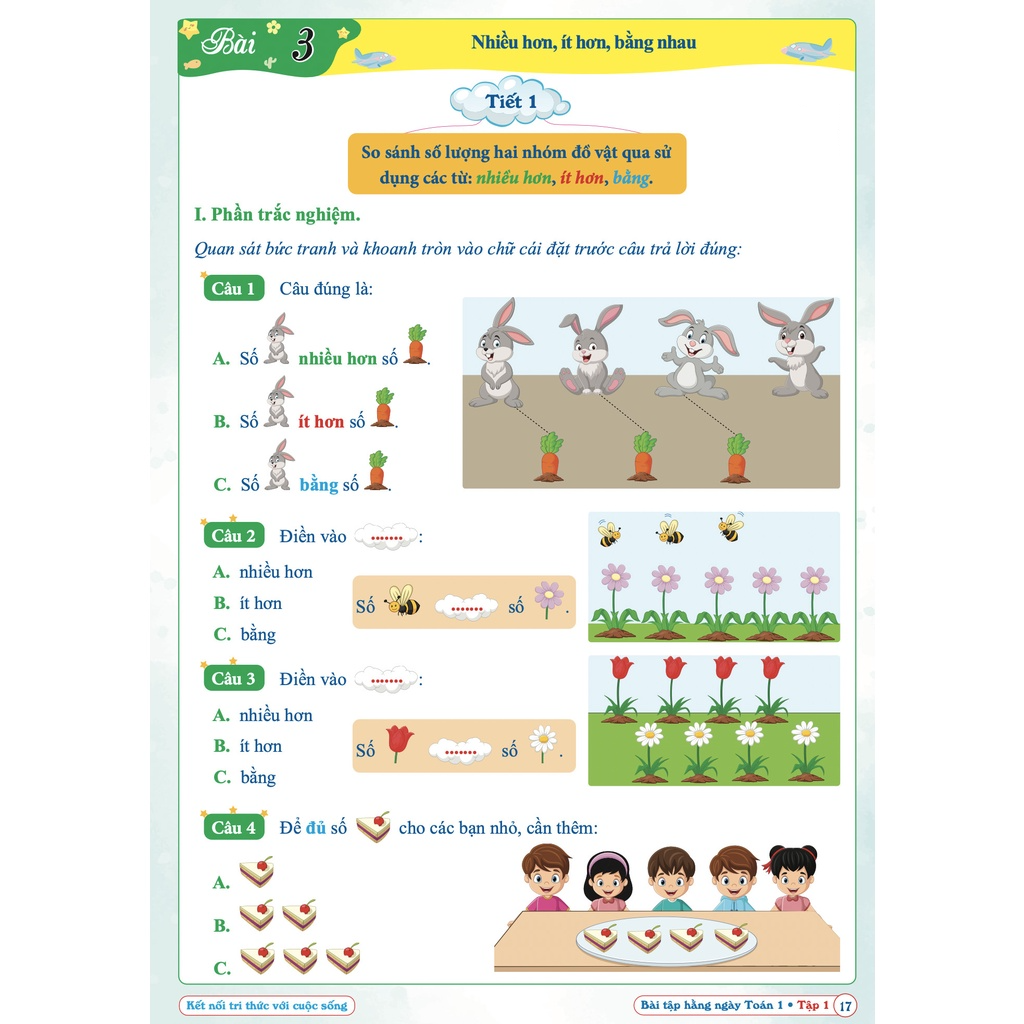 Bài Tập Hằng Ngày Toán Lớp 1 - Kết Nối Tri Thức Với Cuộc Sống - Tập 1 - Bản Quyền
