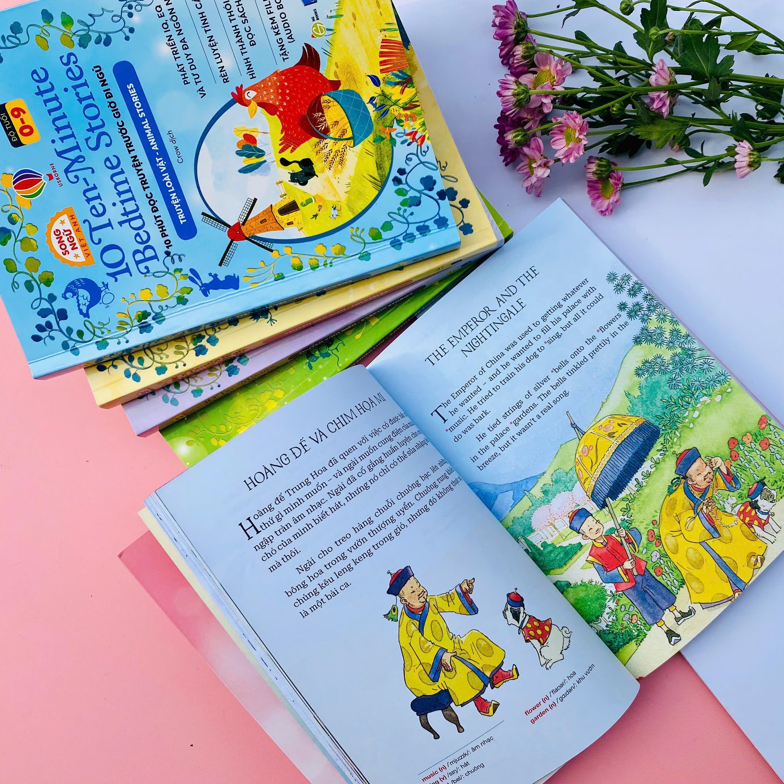 Sách - 10 Ten-Minutes Bedtime Stories - 10 Phút Đọc Truyện Trước Giờ Đi Ngủ - Classic Stories - Truyện Kinh Điển - Song Ngữ Việt-Anh