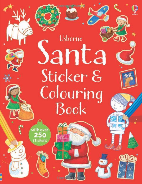 Santa Sticker & Colouring Book