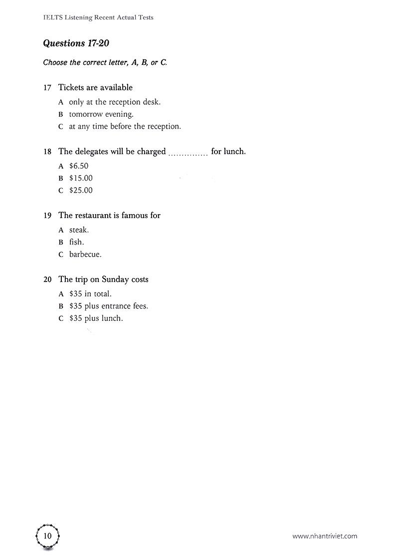 Ielts Listening Recent Actual Test