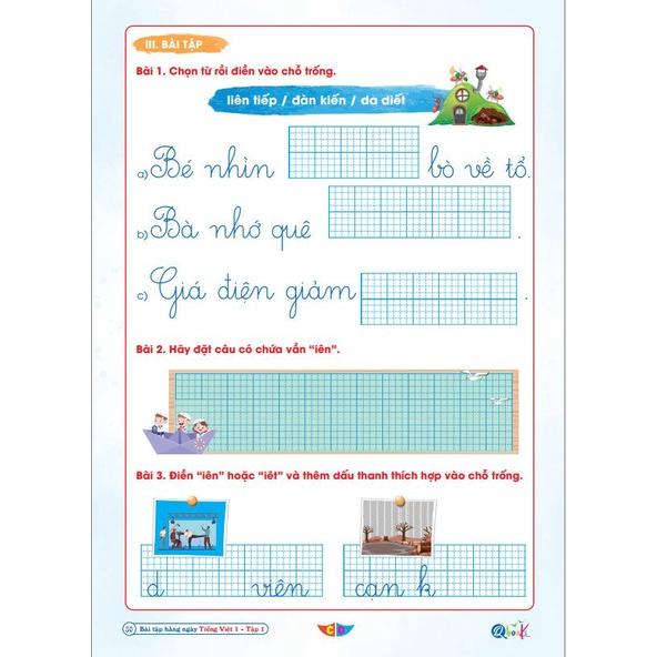 Bài Tập Hằng Ngày Tiếng Việt Lớp 1 - Cánh Diều - Tập 1 - Bản Quyền