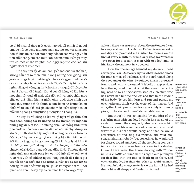 Đảo giấu vàng - Sách song ngữ kinh điển, có note từ vựng, tặng kèm file nghe - HG Books