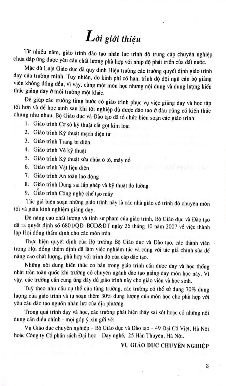 Giáo trình cơ sở kỹ thuật cắt gọt kim loại - Máy và dụng cụ cắt gọt kim loại - phạm vi ứng dụng (dù)