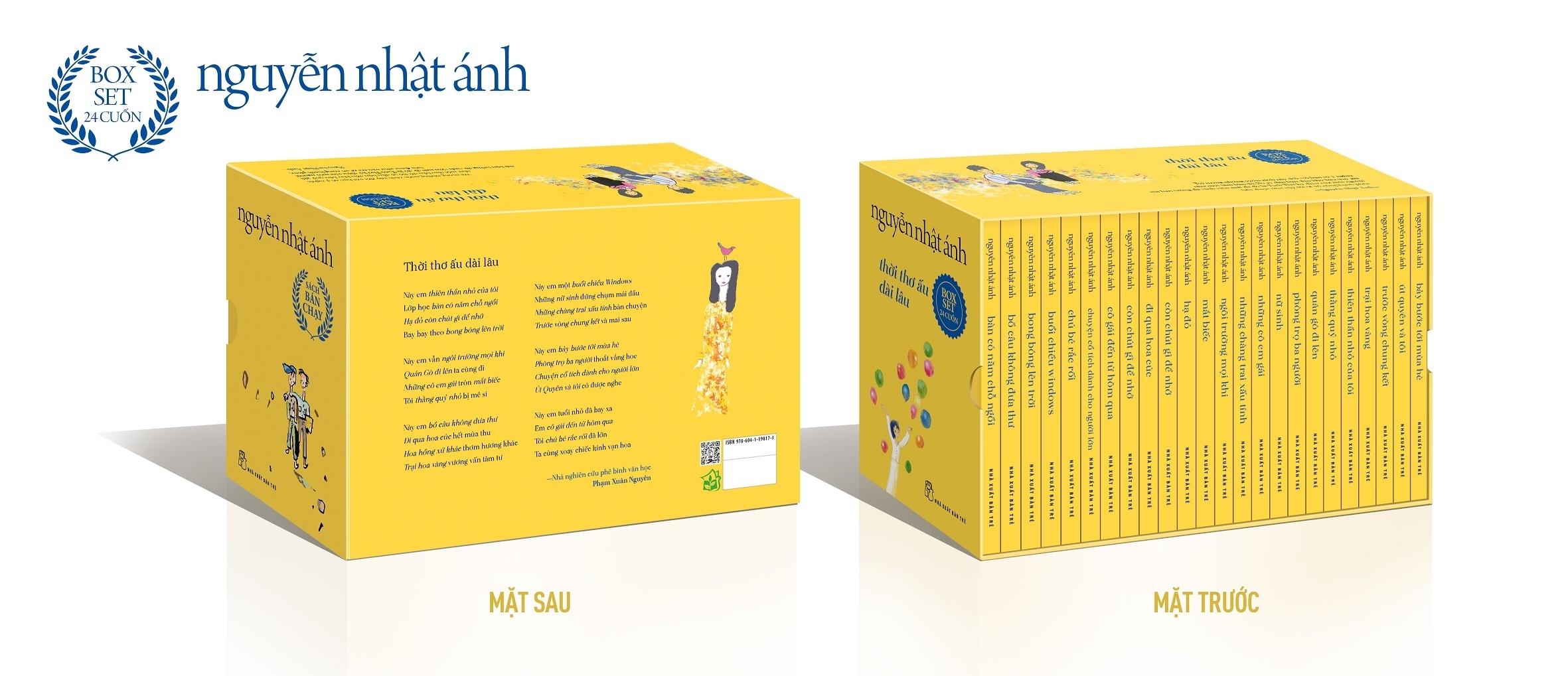 Sách - Thời Thơ Ấu Dài Lâu - Nguyễn Nhật Ánh - Boxset 24 Cuốn - Phiên Bản Vàng Ấm Áp