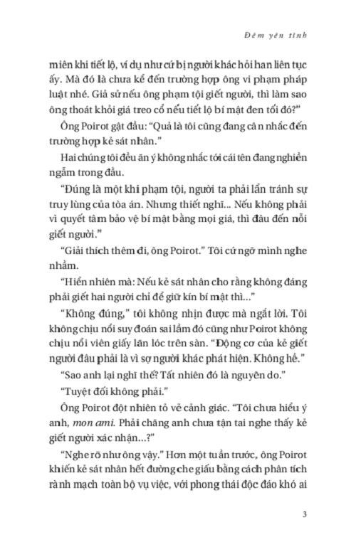 ĐÊM YÊN TĨNH - Agatha Christie - Quang Kường dịch – NXB Trẻ