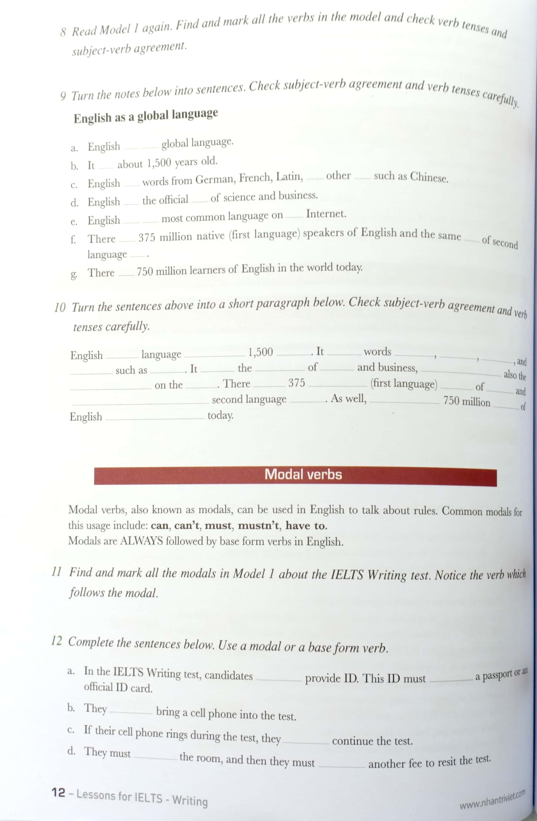 Lessons For IELTS Writing (Tái Bản)