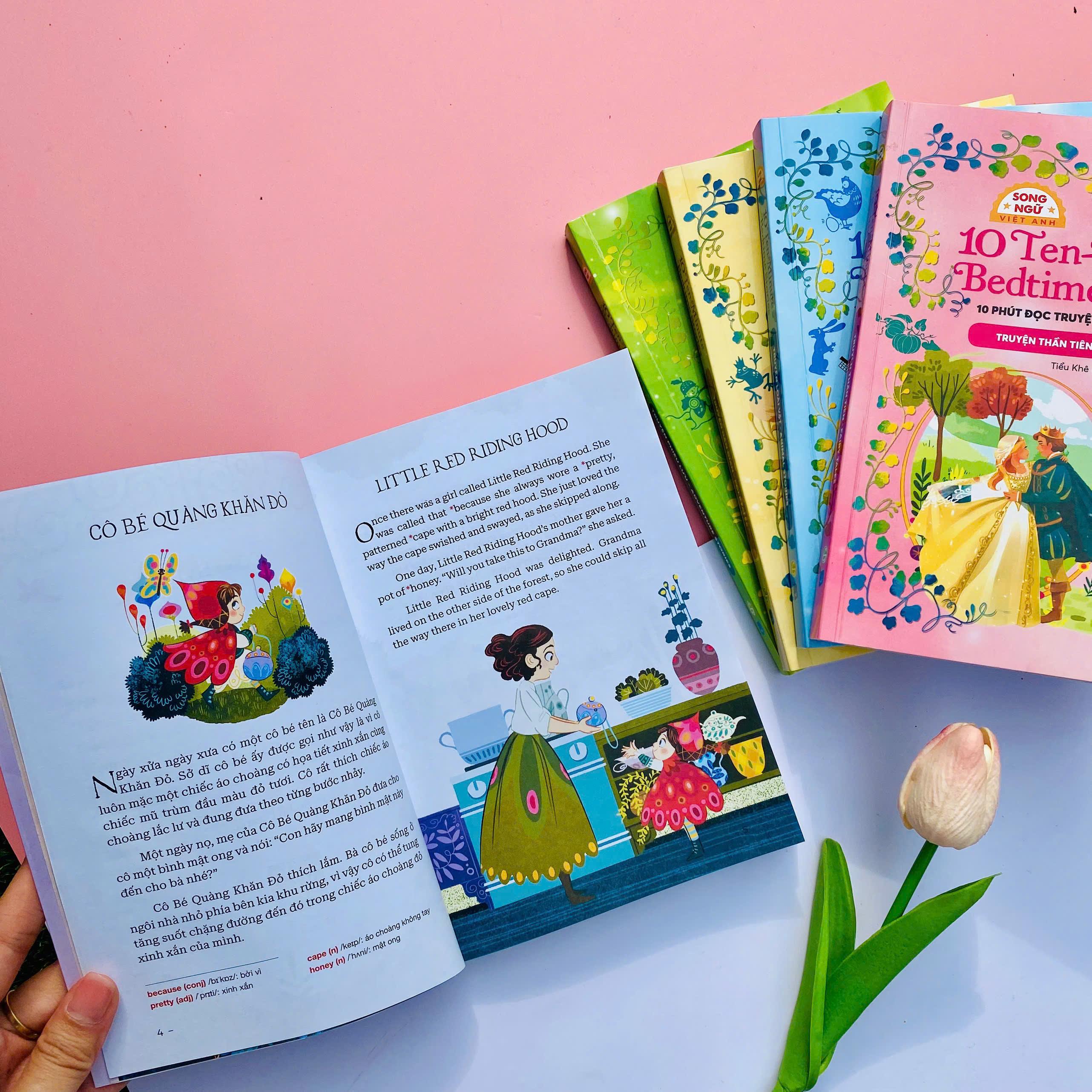Sách - 10 Ten-Minutes Bedtime Stories - 10 Phút Đọc Truyện Trước Giờ Đi Ngủ - Classic Stories - Truyện Kinh Điển - Song Ngữ Việt-Anh