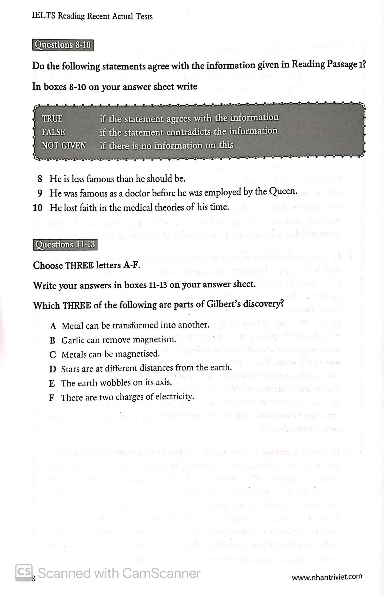 IELTS Reading - Recent Actual Tests