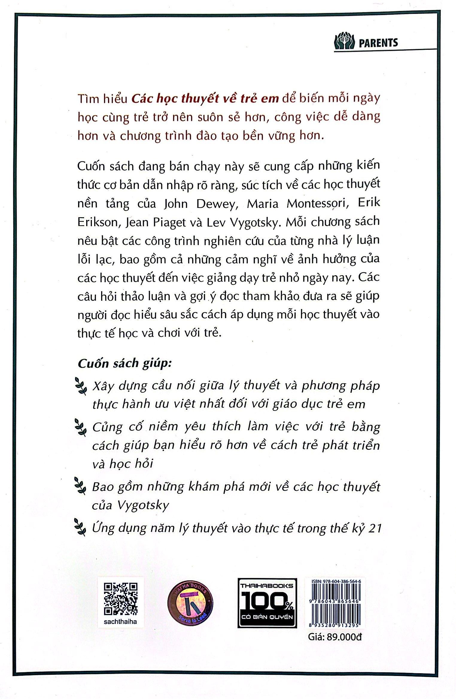 Các Lý Thuyết Về Trẻ Em Của Dewey, Montessori, Erikson, Piaget Và Vygotsky (Tái Bản 2023)