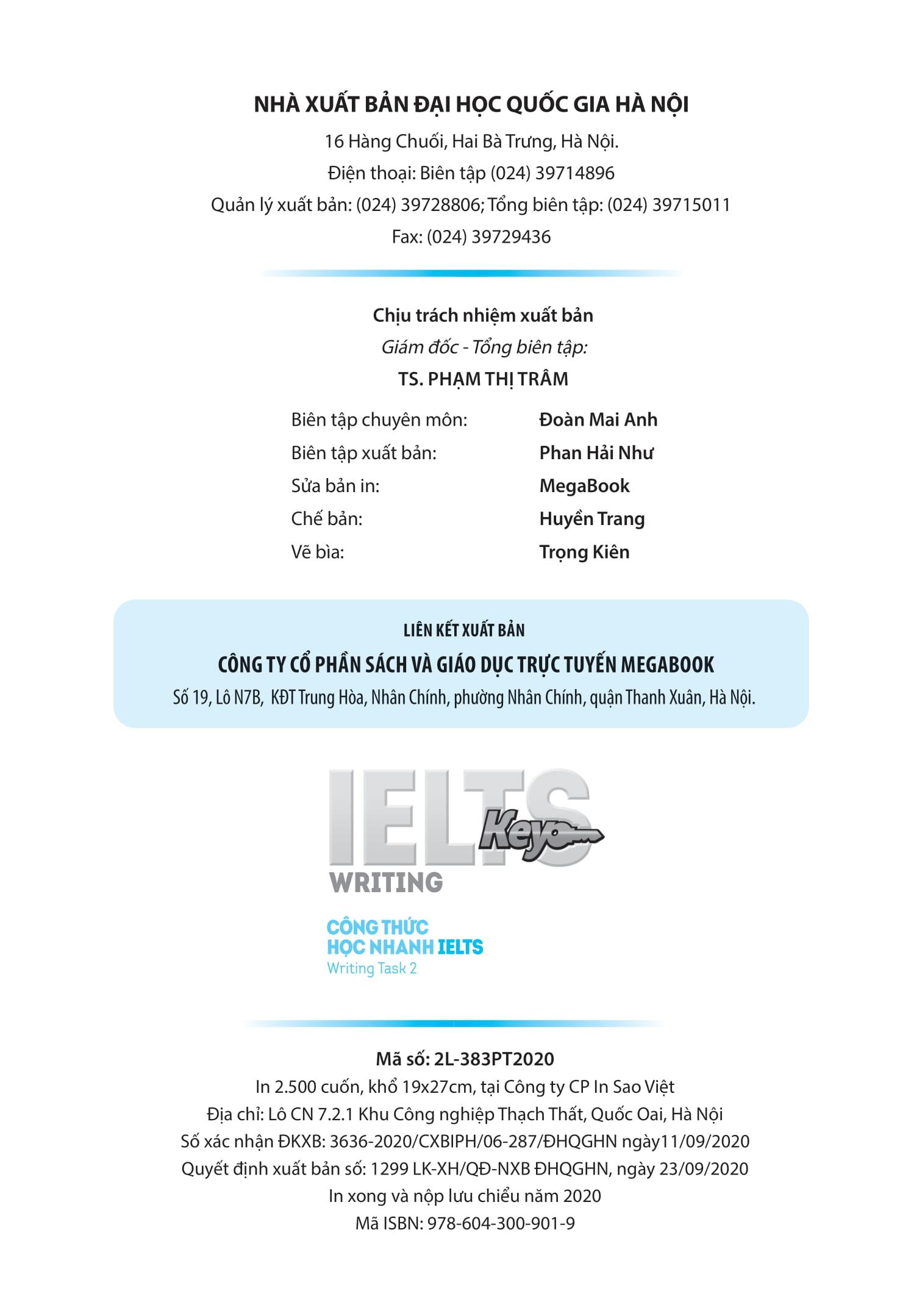 IELTS Key Writing - Công Thức Học Nhanh IELTS - Writing Task 2