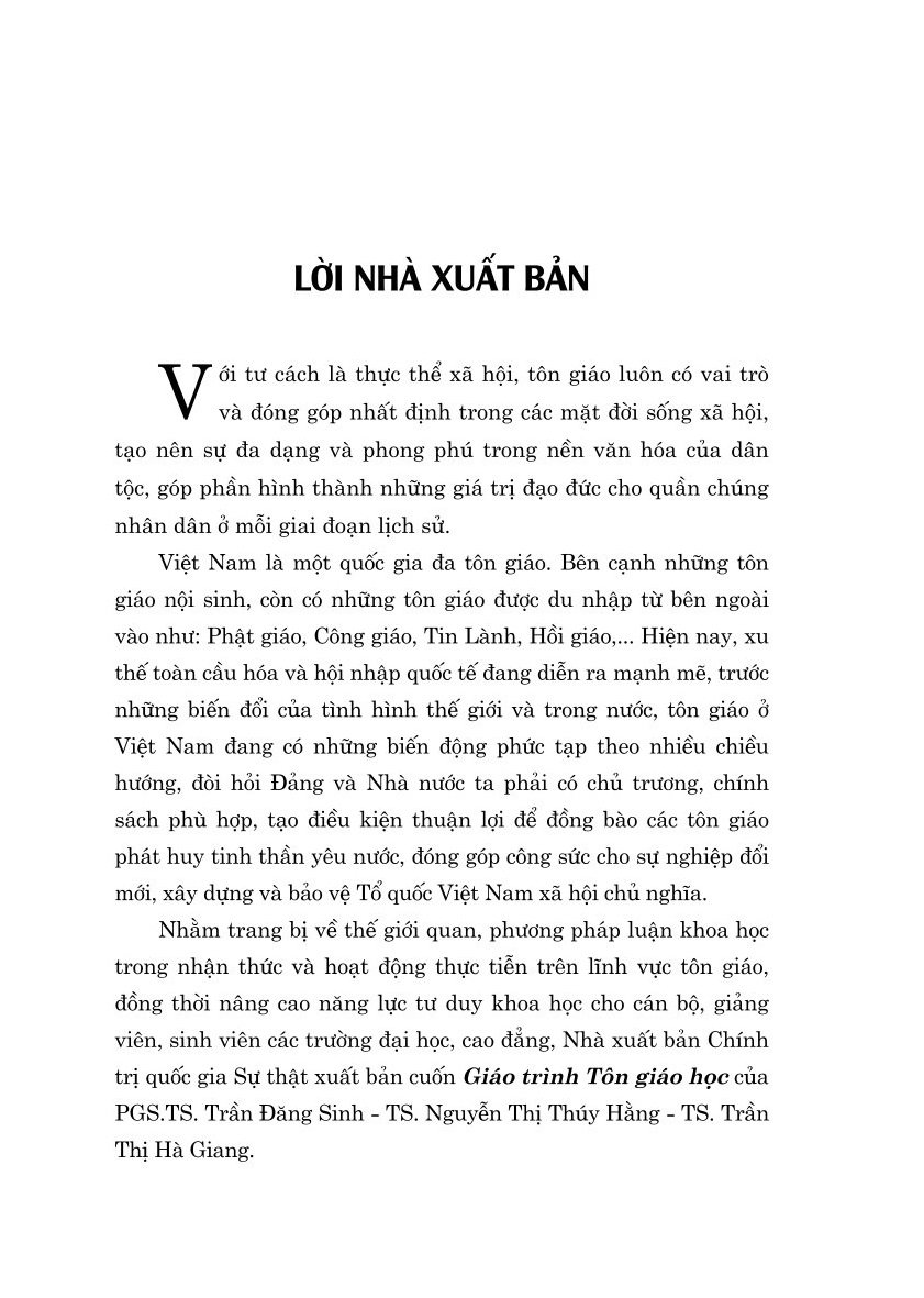 Giáo trình tôn giáo (bản in 2024)