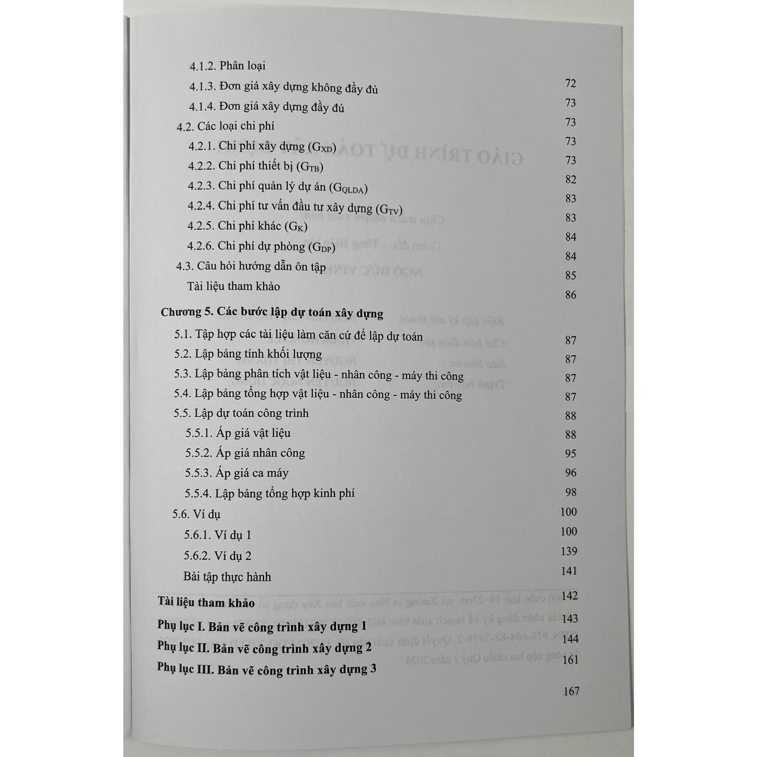 Sách - Giáo Trình Dự Toán Xây Dựng - NXB Xây Dựng