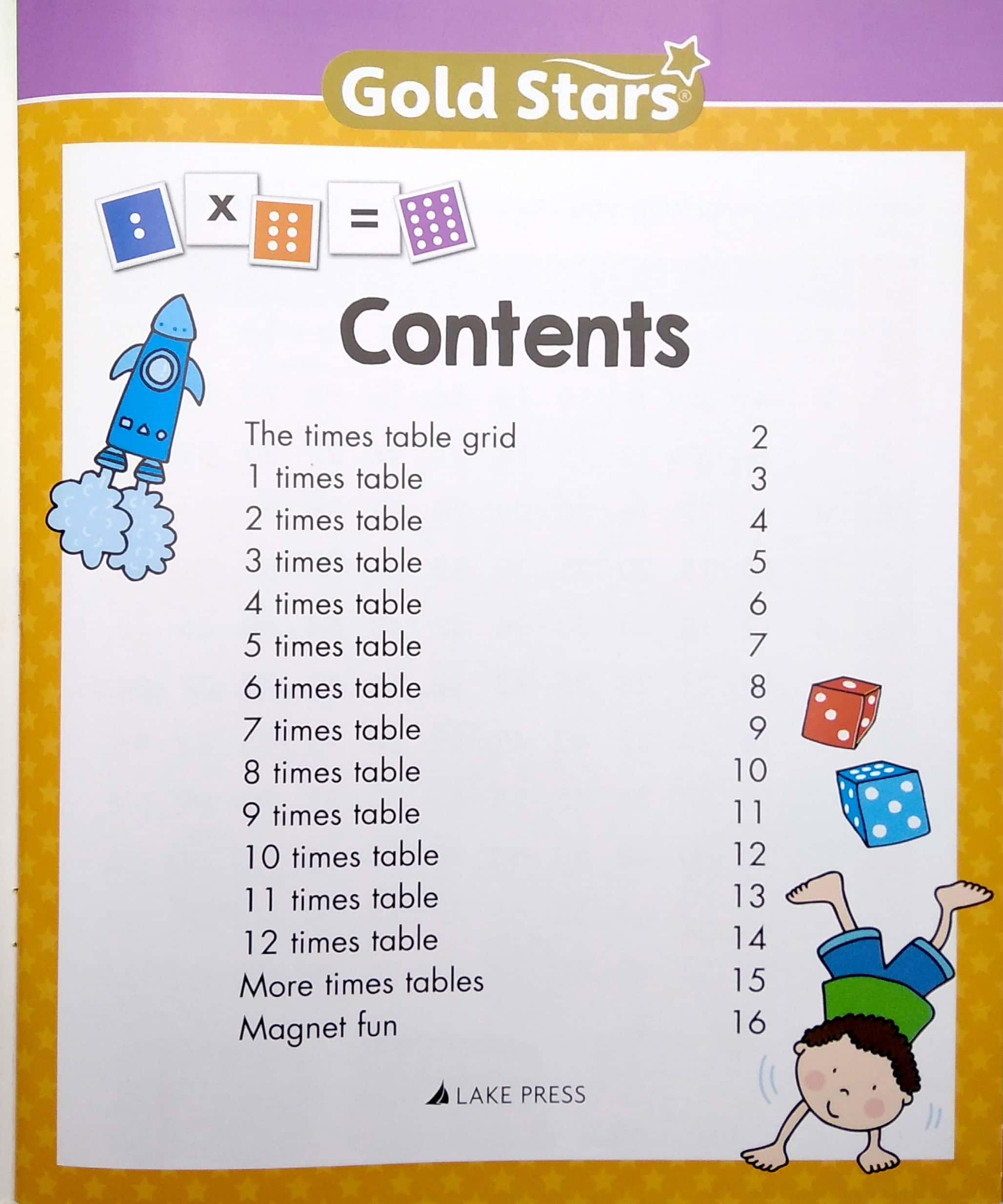 Gold Stars Magnetic Board And Magnets: Times Table