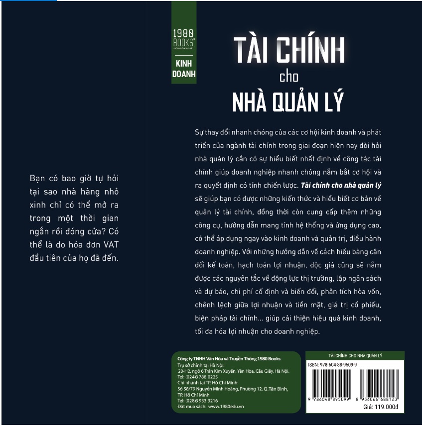 Tài Chính Cho Nhà Quản Lý - Bí Quyết Tăng Trưởng Thần Tốc Cho Doanh Nghiệp