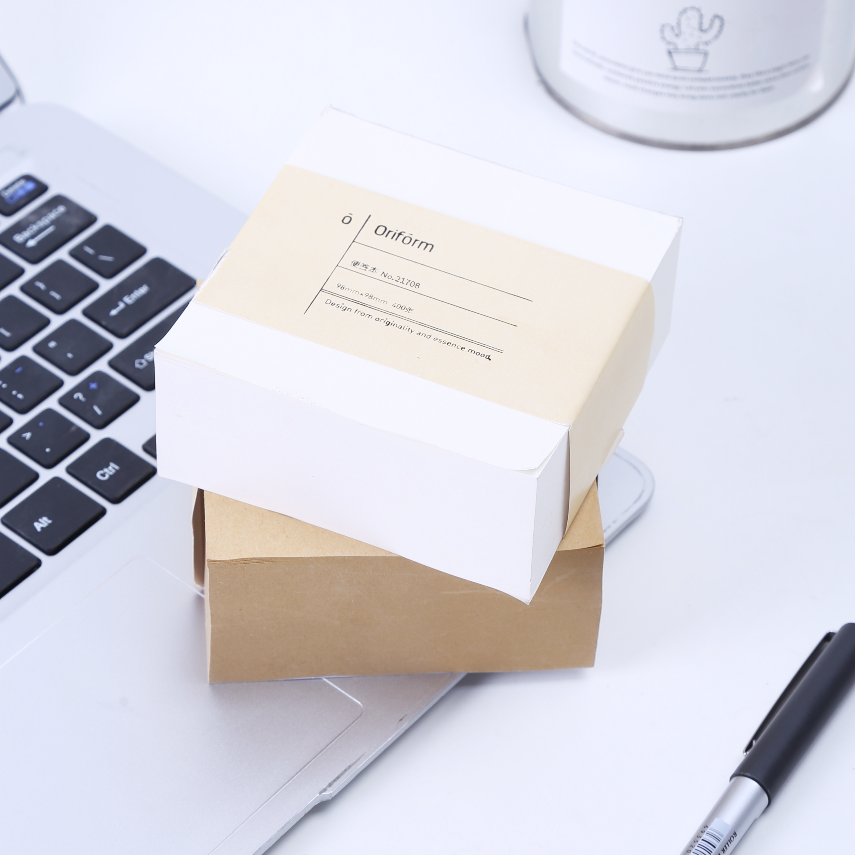 Giấy Nhắn Sticky Note Deli 98X98Mm - 400 Tờ - Màu Trắng/Nâu - 1 Tệp - 21708/21709