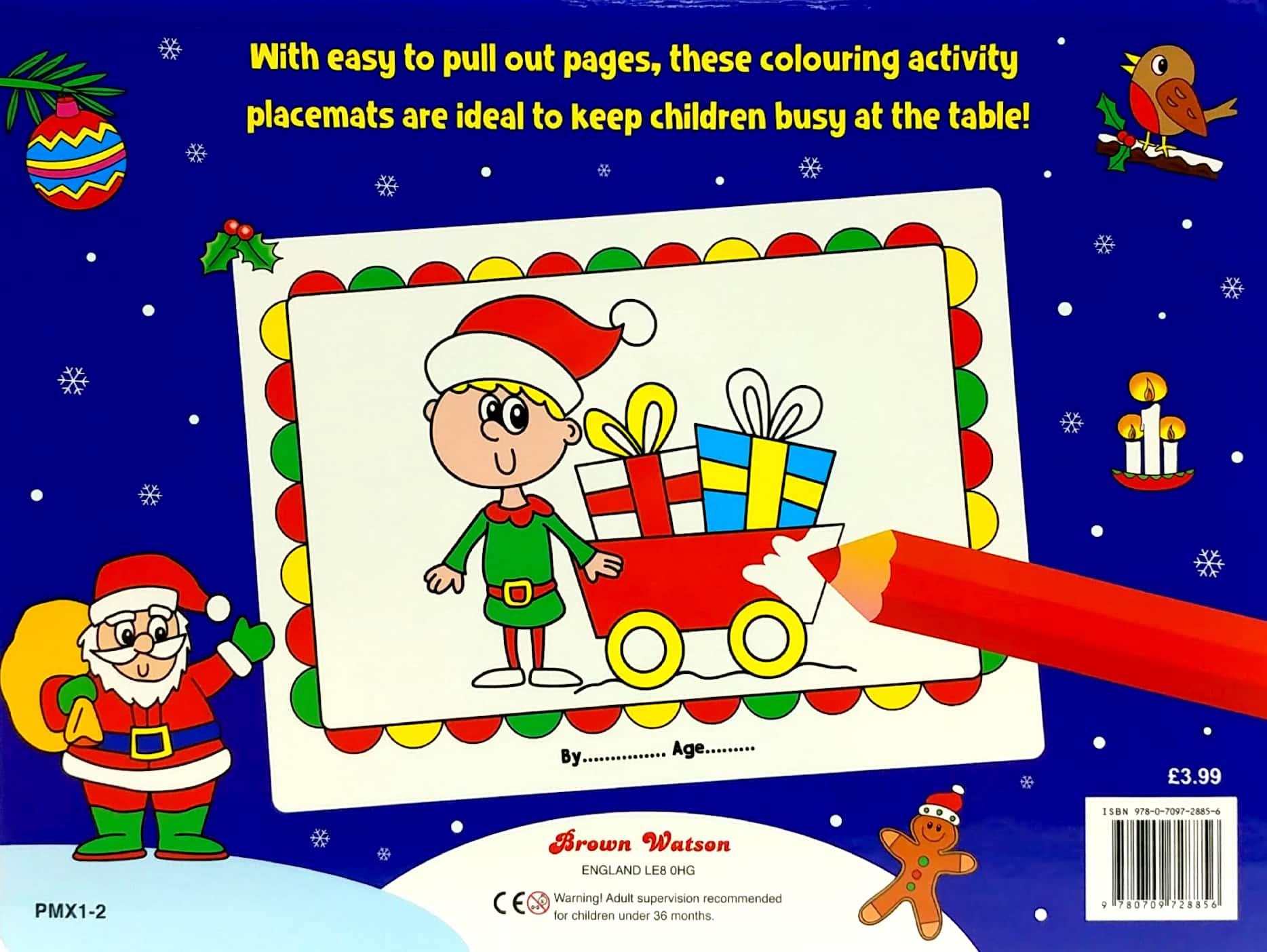 I Love To Colour My Placemat - Christmas (Blue)