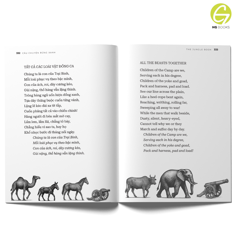 Sách Câu Chuyện Rừng Xanh – Song ngữ Việt Anh | Truyện thiếu nhi kinh điển – The Jungle Book