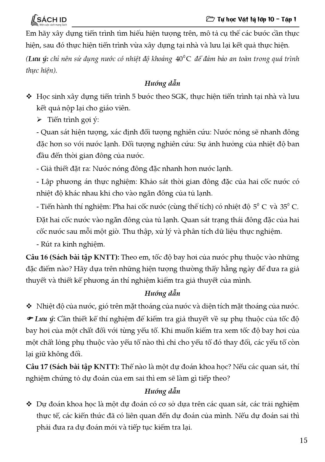 Sách - Tự Học Vật Lí Lớp 10 - Tập 1 (Theo Chương Trình SGK Mới)