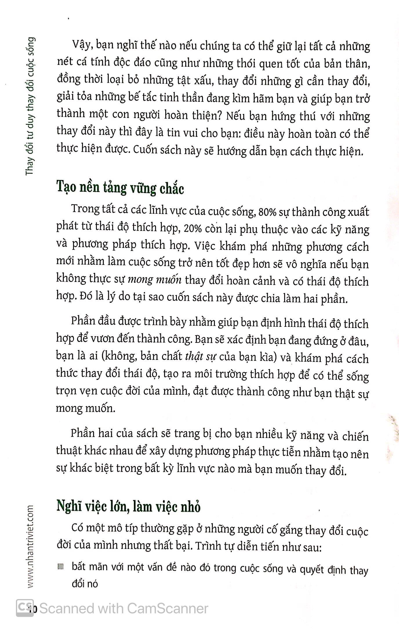 Thay Đổi Tư Duy, Thay Đổi Cuộc Sống (Tái Bản)