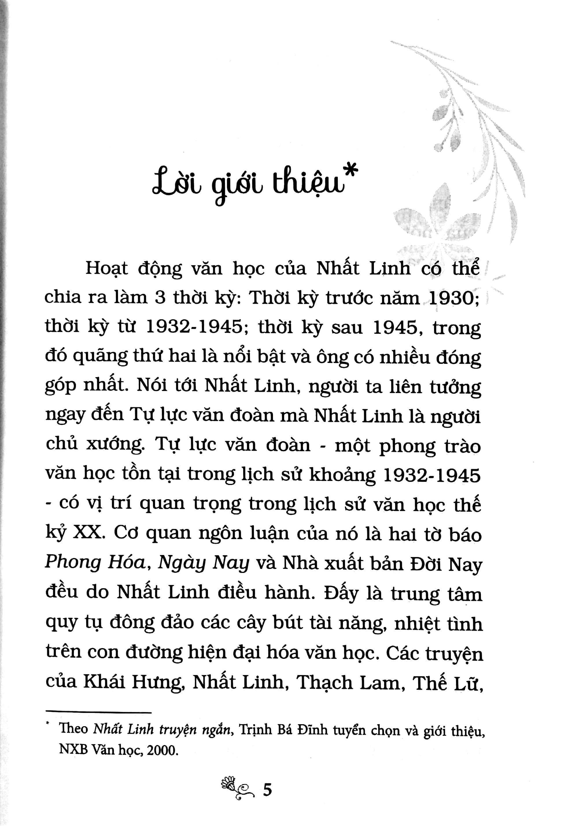 Danh Tác Văn Học Việt Nam - Truyện Ngắn Nhất Linh