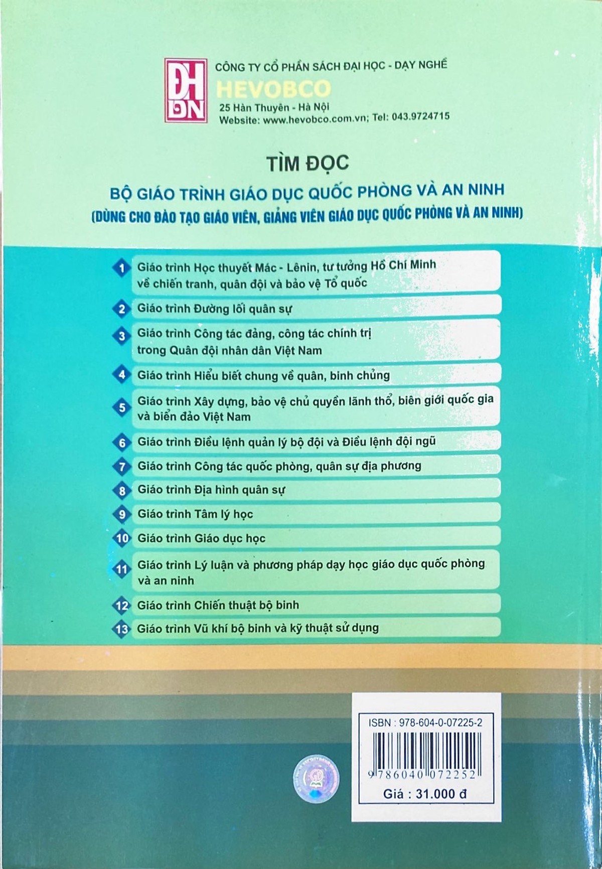 Giáo trình Học thuyết Mác - Lênin, tư tưởng Hồ Chí Minh về chiến tranh, quân đội và bảo vệ Tổ quốc (Dùng cho đào tạo giáo viên, giảng viên giáo dục quốc phòng và an ninh)