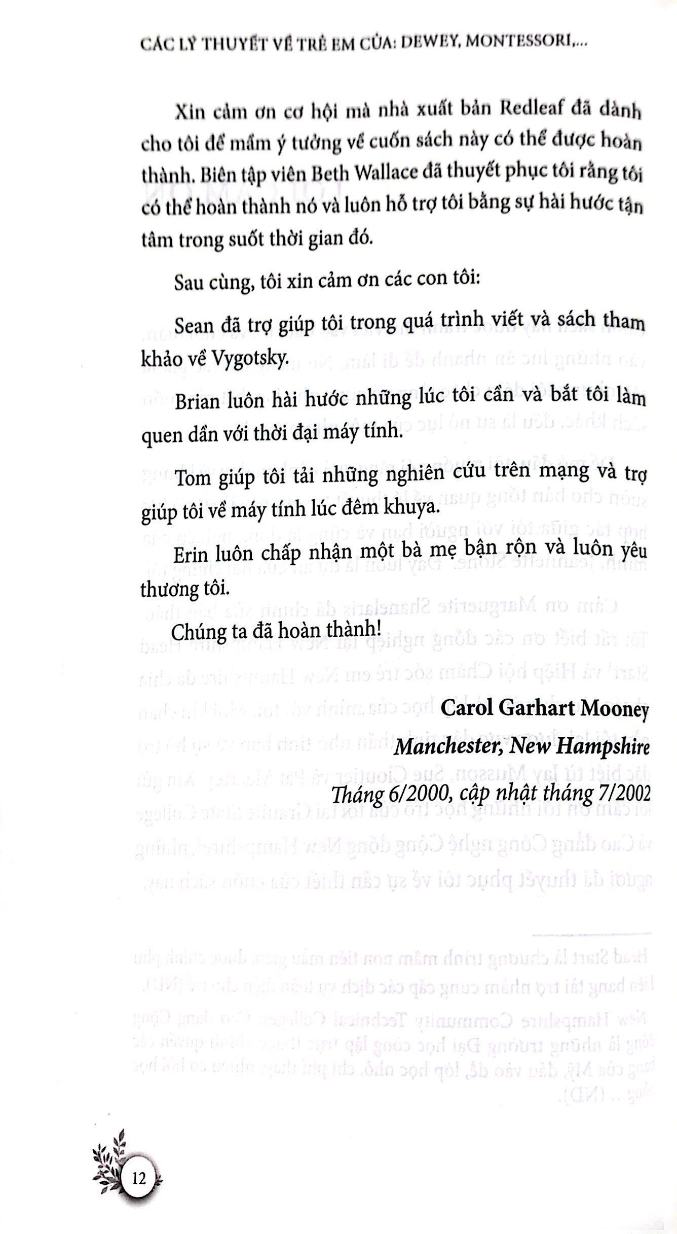 Các Lý Thuyết Về Trẻ Em Của Dewey, Montessori, Erikson, Piaget Và Vygotsky (Tái Bản 2023)