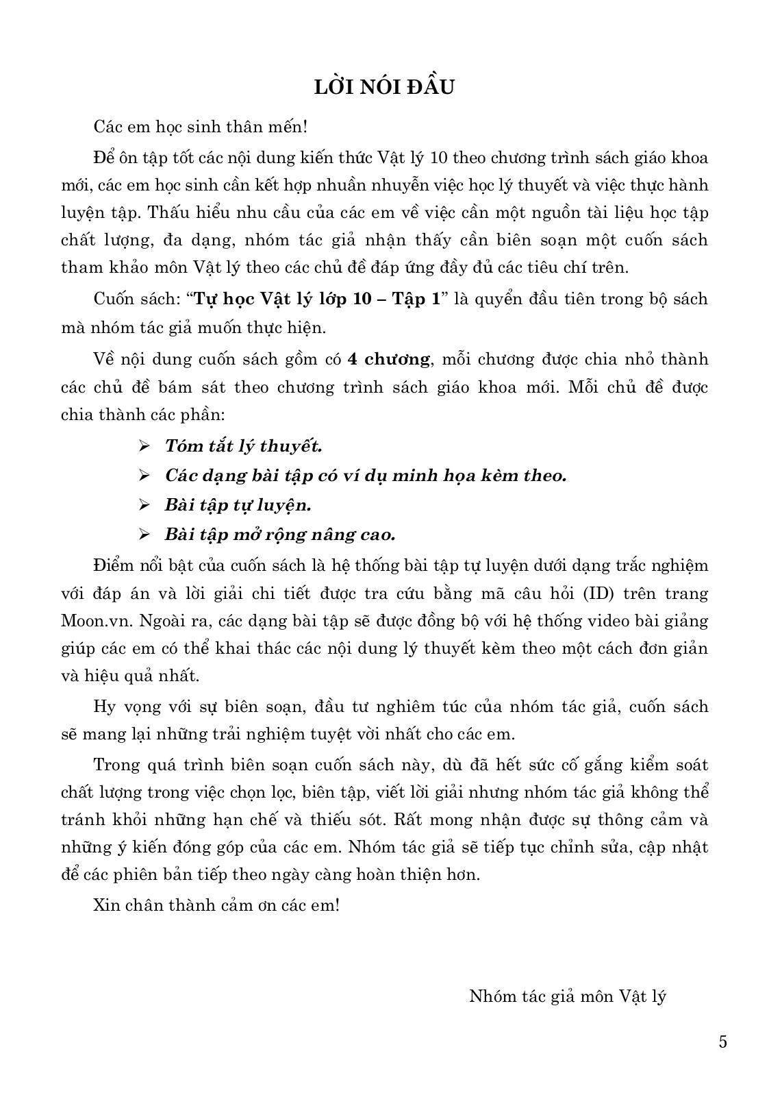 Sách - Tự Học Vật Lí Lớp 10 - Tập 1 (Theo Chương Trình SGK Mới)