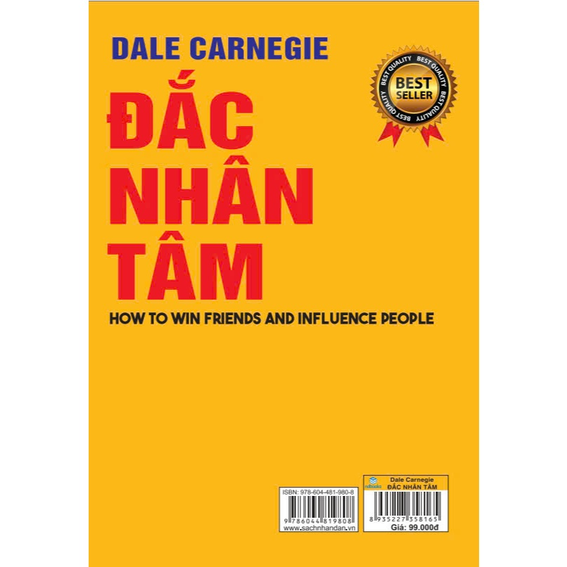 Sách - Đắc Nhân Tâm - How to win friends and influence people - ndbooks