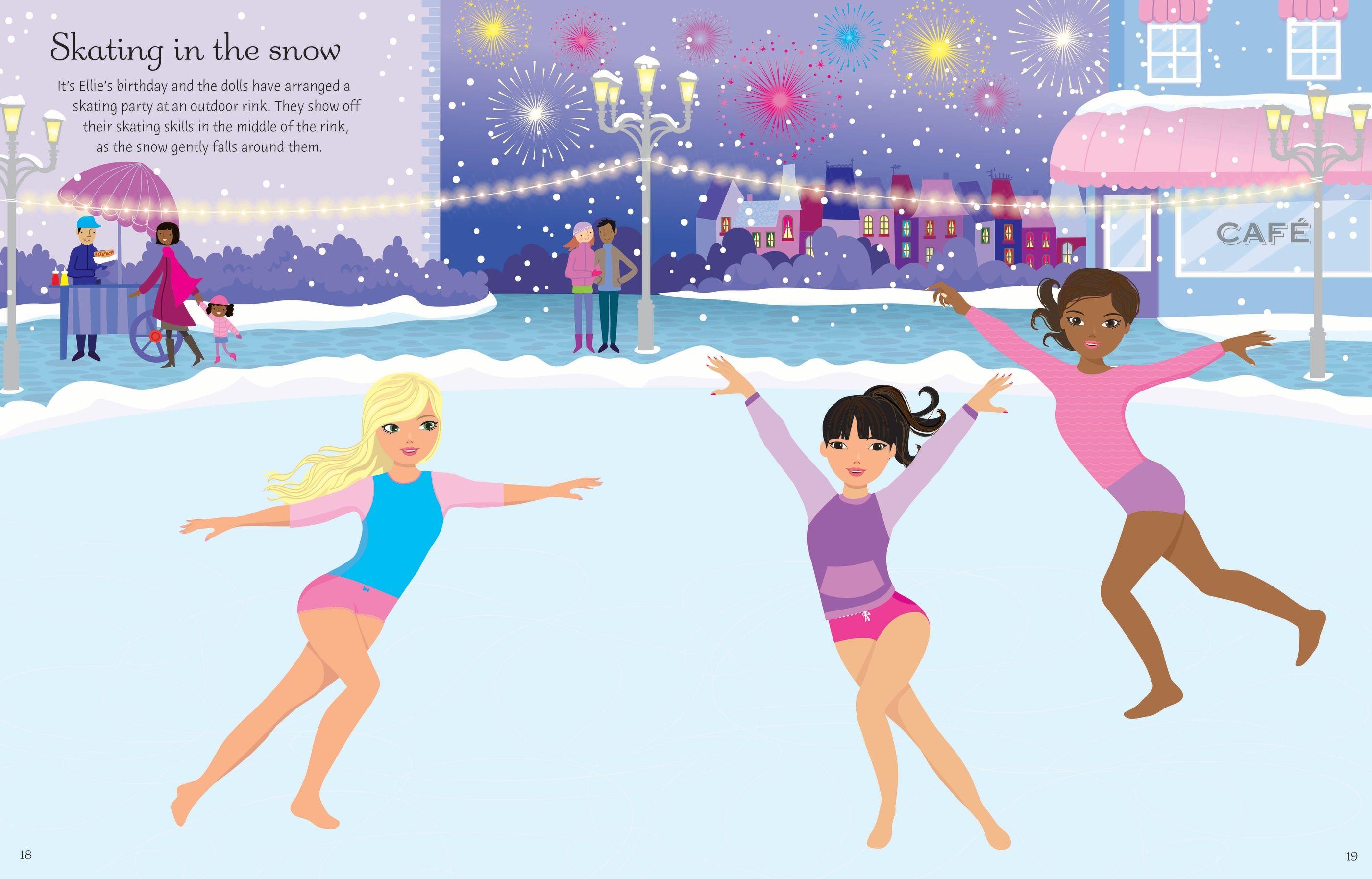 Sticker Dolly Dressing Ice Skaters