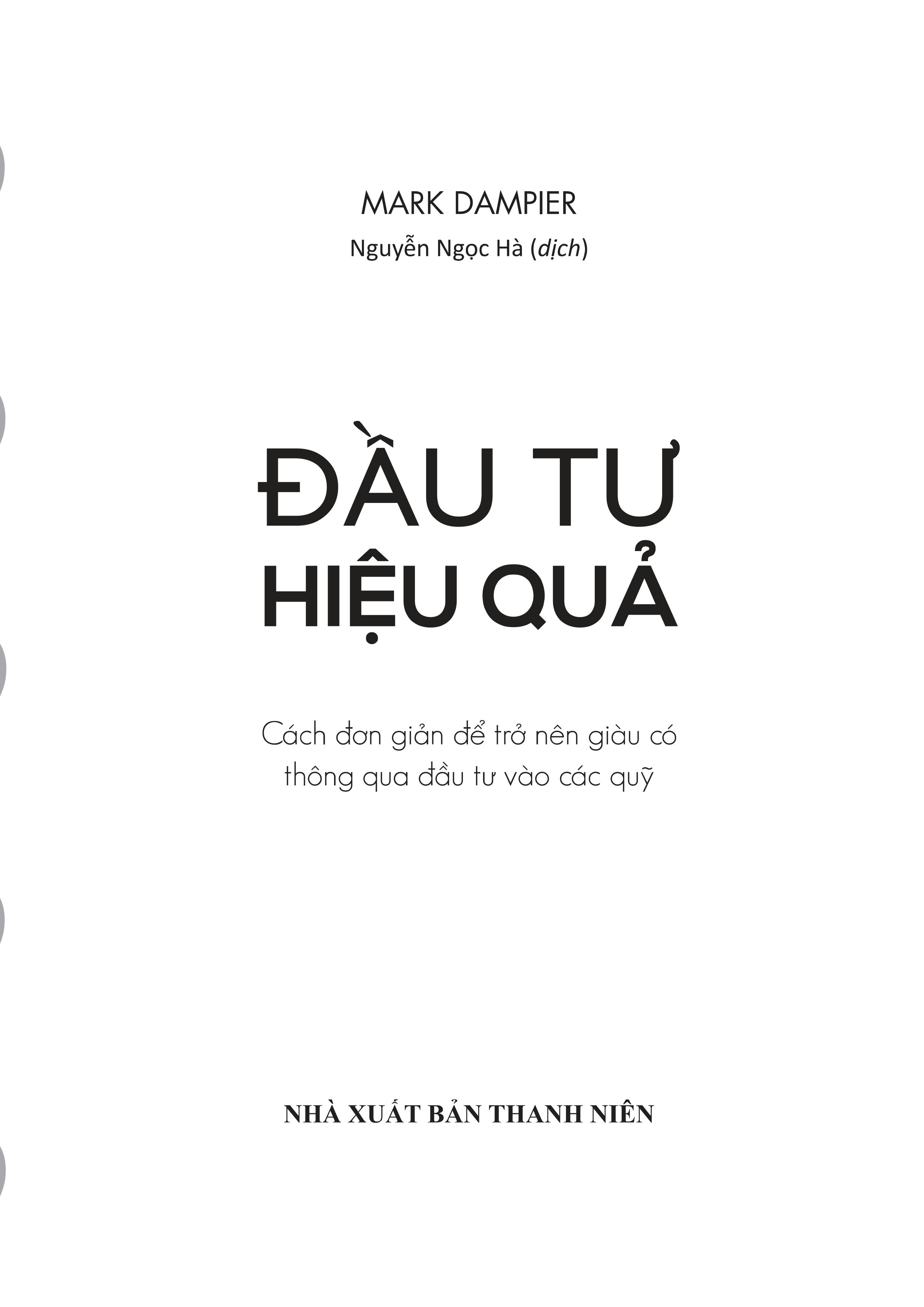 Sách - Đầu Tư Hiệu Quả - Cách đơn giản để trở nên giàu có thông qua đầu tư vào các quỹ