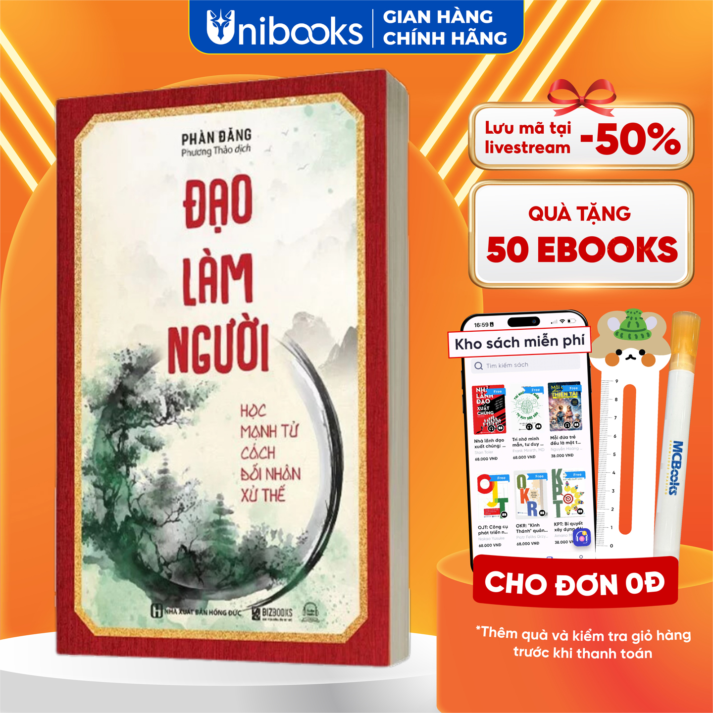 Sách - Đạo Làm Người: Học Mạnh Tử Cách Đối Nhân Xử Thế - Phát Triển Bản Thân Mỗi Ngày - MCBooks