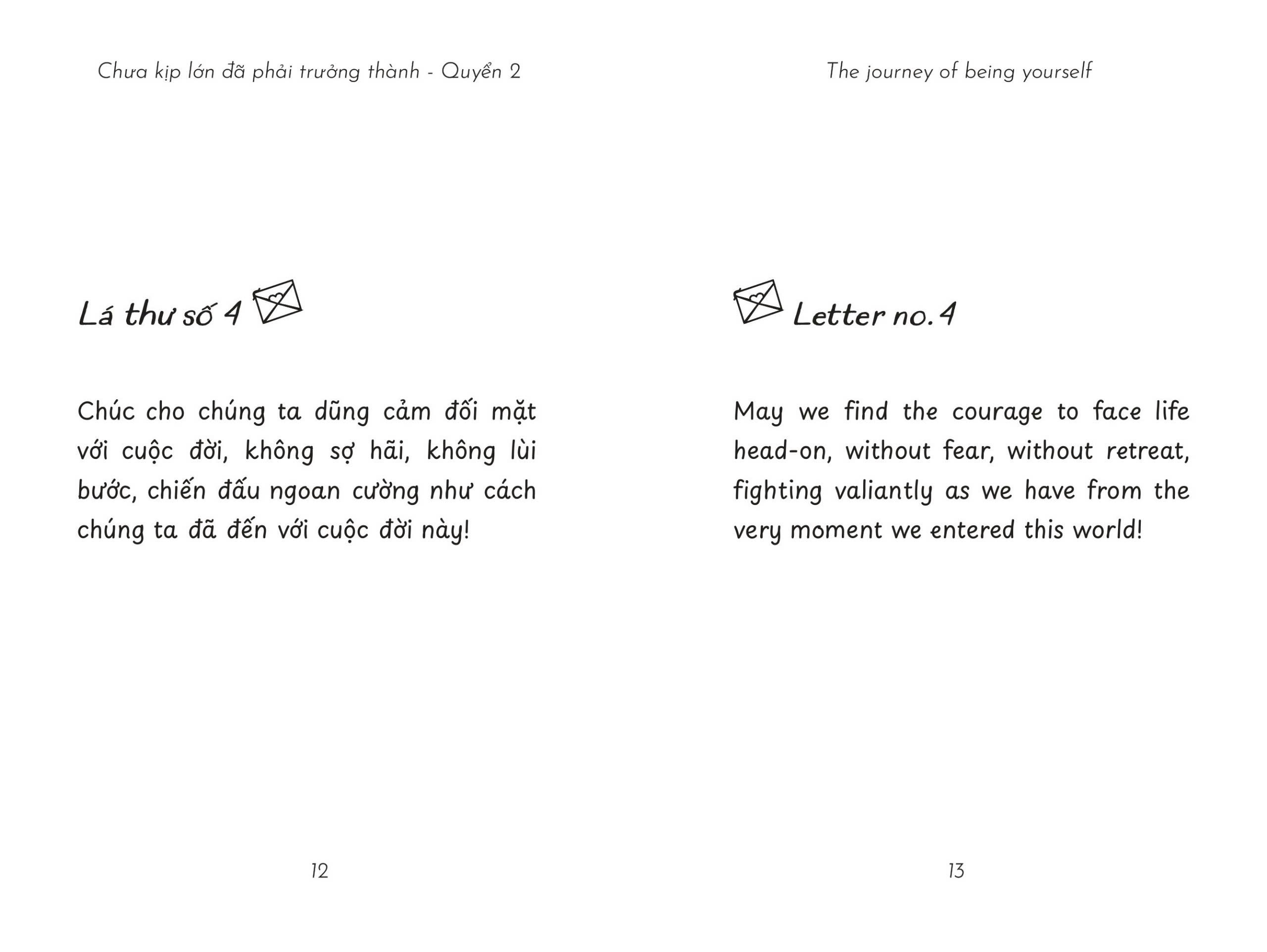 Combo 3 cuốn sách song ngữ Việt - Anh Journey Of Being Yourself + A Hug For Not Giving Up + The Journey Of Youth