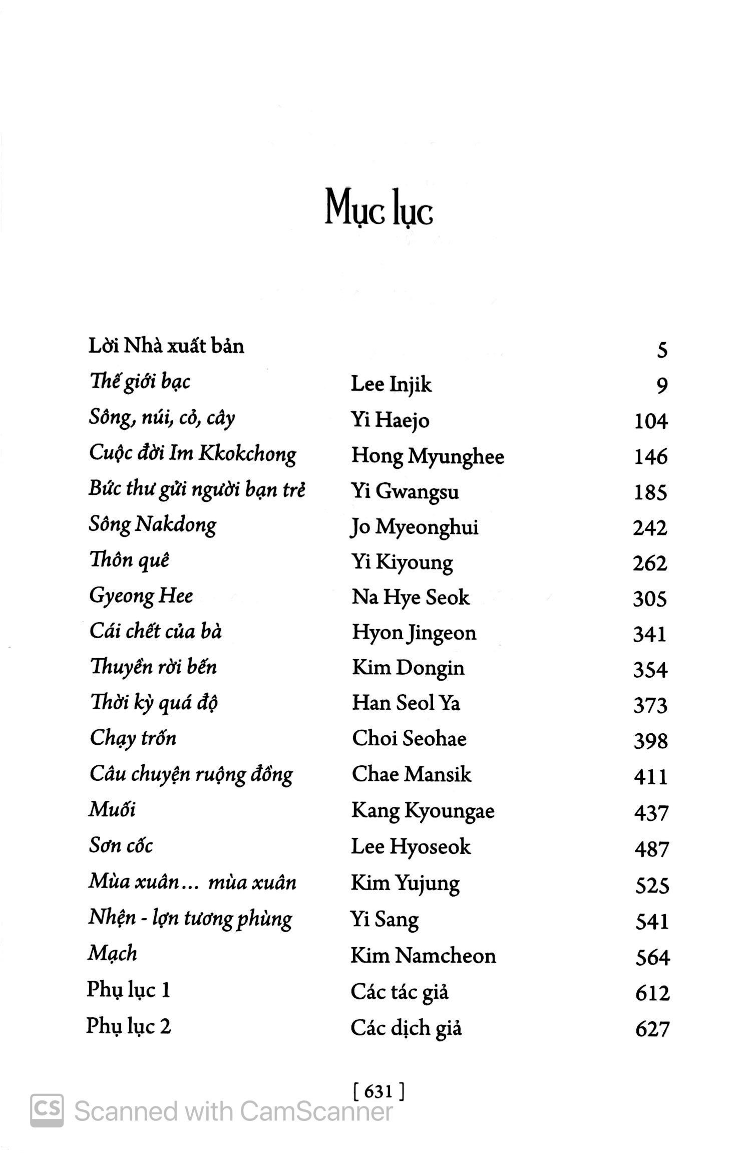 Hợp Tuyển Văn Học Hàn Quốc - Tập 1