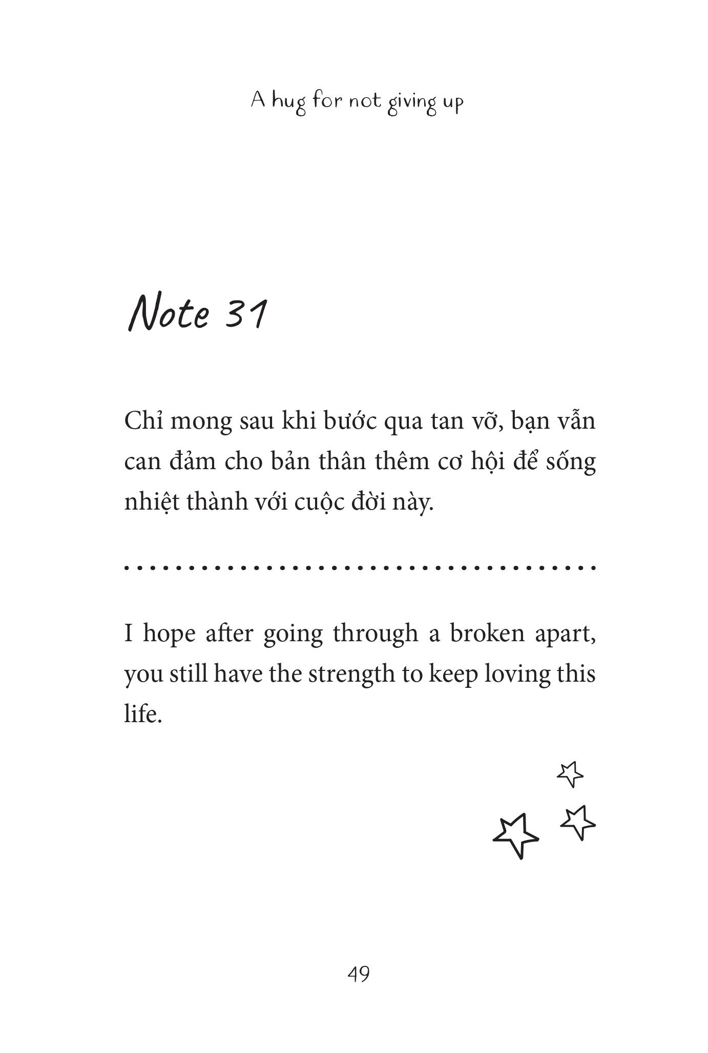 A Hug For Not Giving Up - Gửi Cậu Một Cái Ôm Vì Đã Không Bỏ Cuộc - Song Ngữ Anh-Việt
