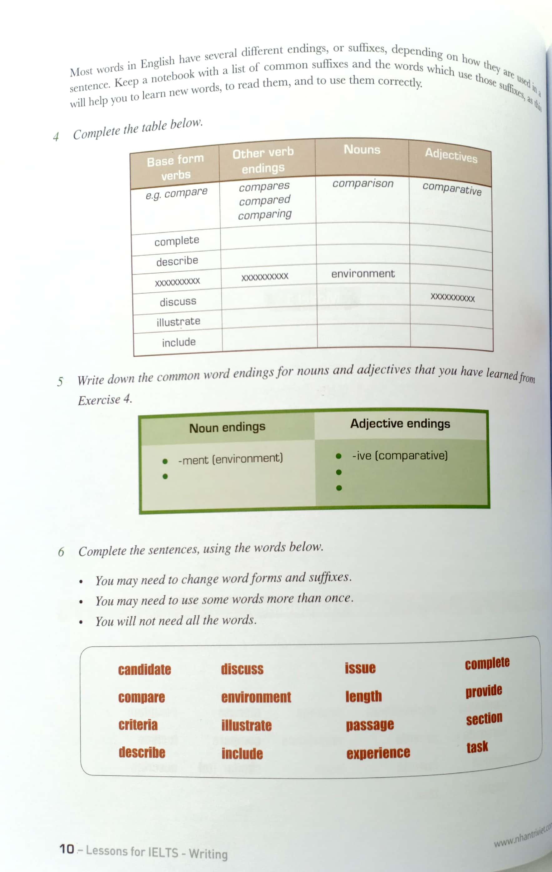 Lessons For IELTS Writing (Tái Bản)
