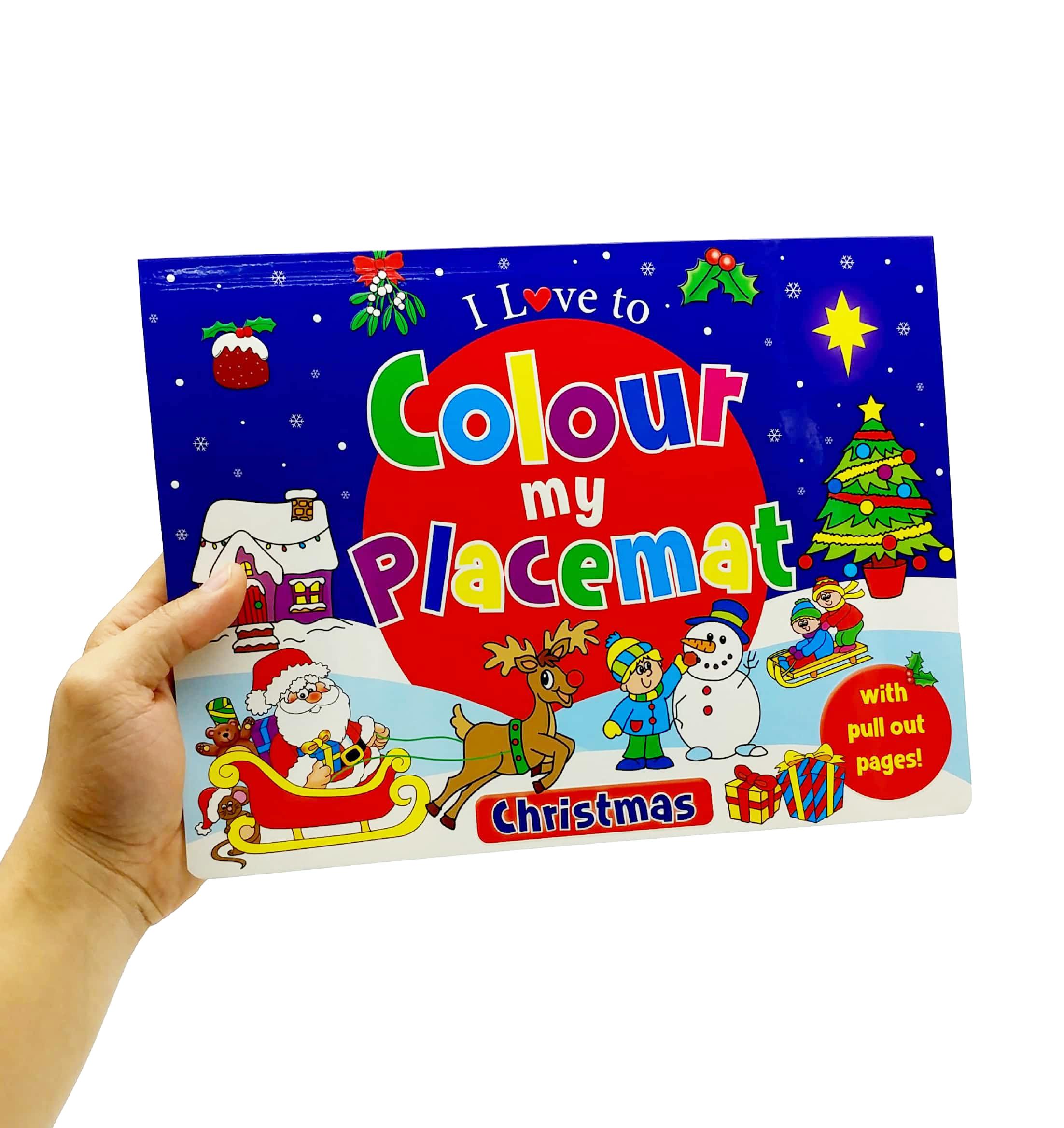 I Love To Colour My Placemat - Christmas (Blue)